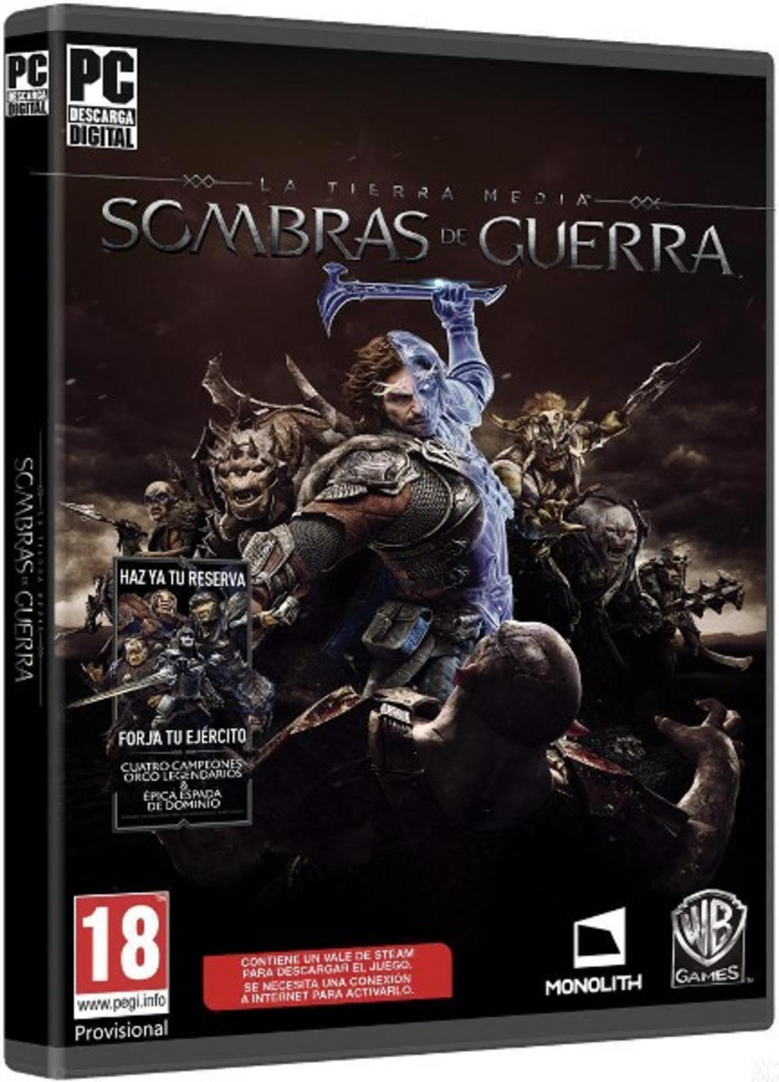 Copertina di gioco per PC con guerrieri e orchi che brandiscono un'ascia.