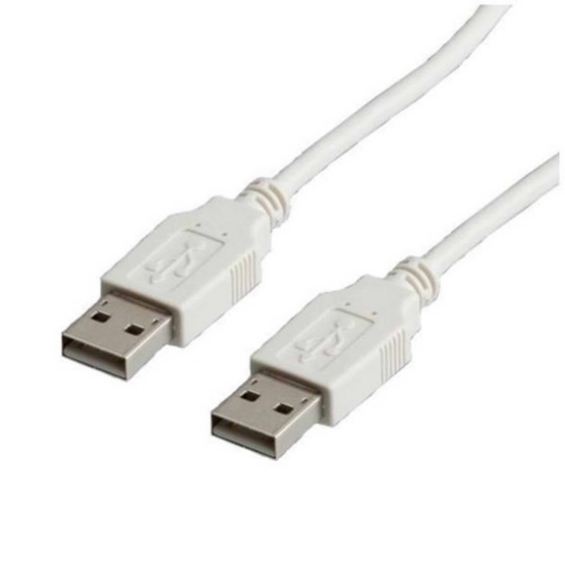 Due cavi USB bianchi con connettori argentati giacciono uno accanto all'altro.