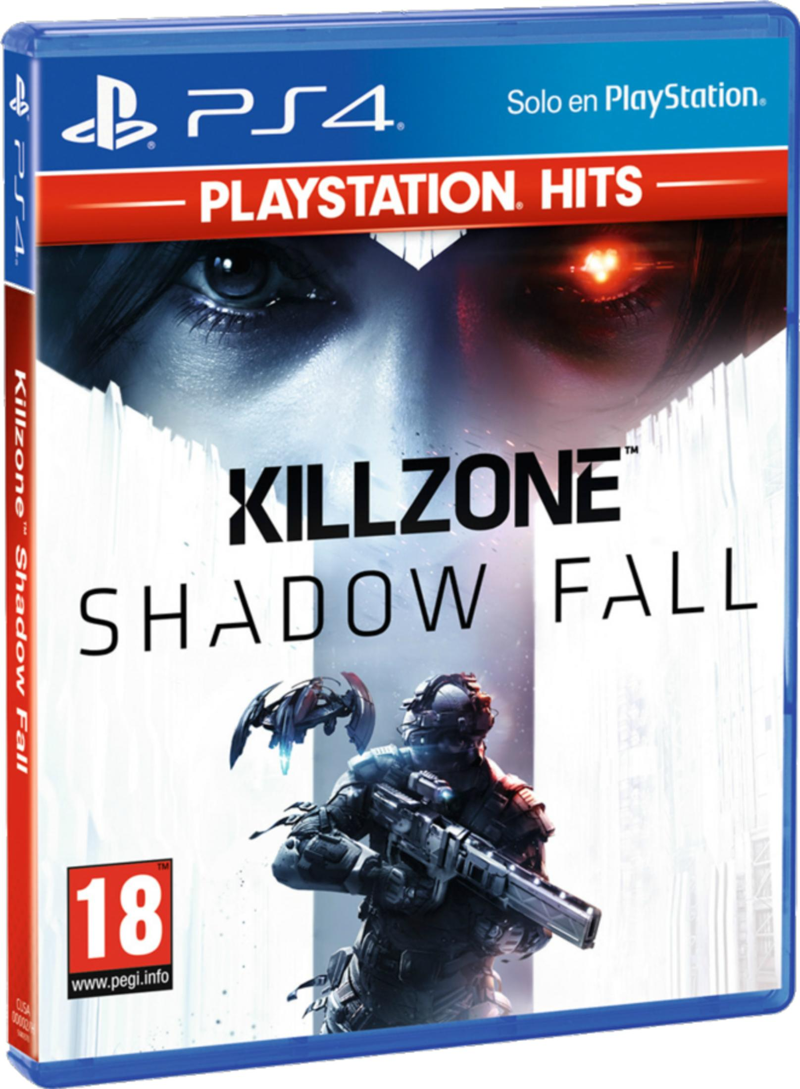 Killzone Shadow Fall PS4 game case featuring a soldier and an eye.