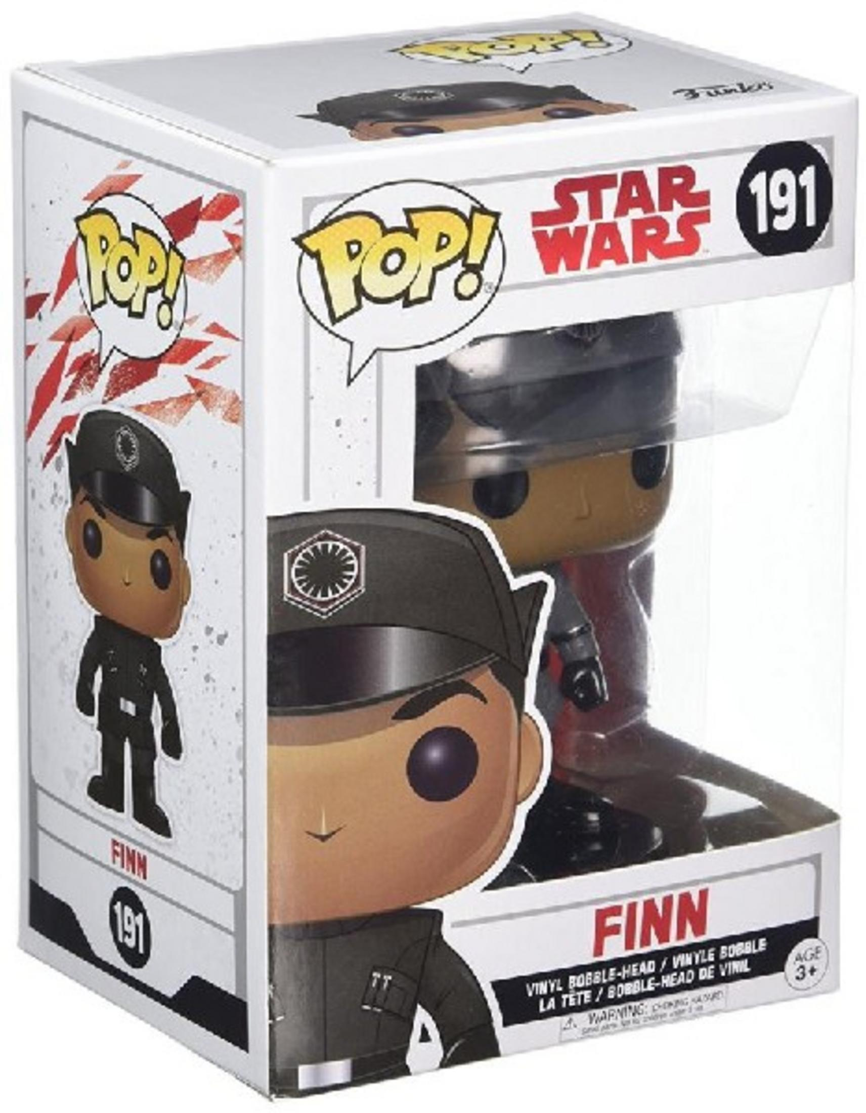 Funko Pop! Figur von Finn aus Star Wars in der Originalverpackung mit Nummer 191.