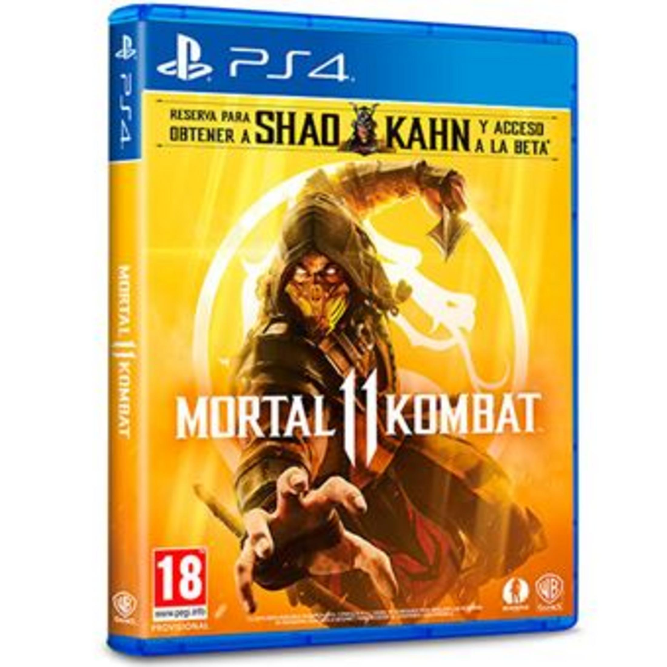 Funda del juego Mortal Kombat 11 para PS4 con Scorpion y clasificación 18.