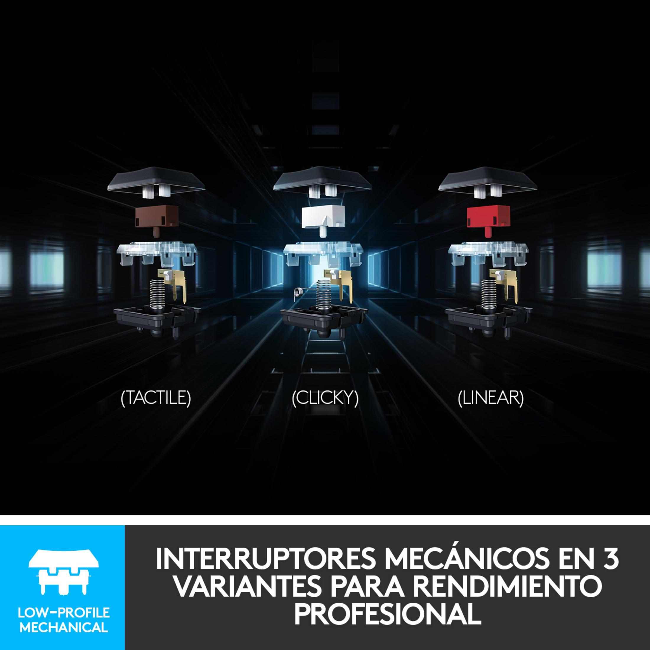 Tre switch meccanici: tattile, clicky e lineare.