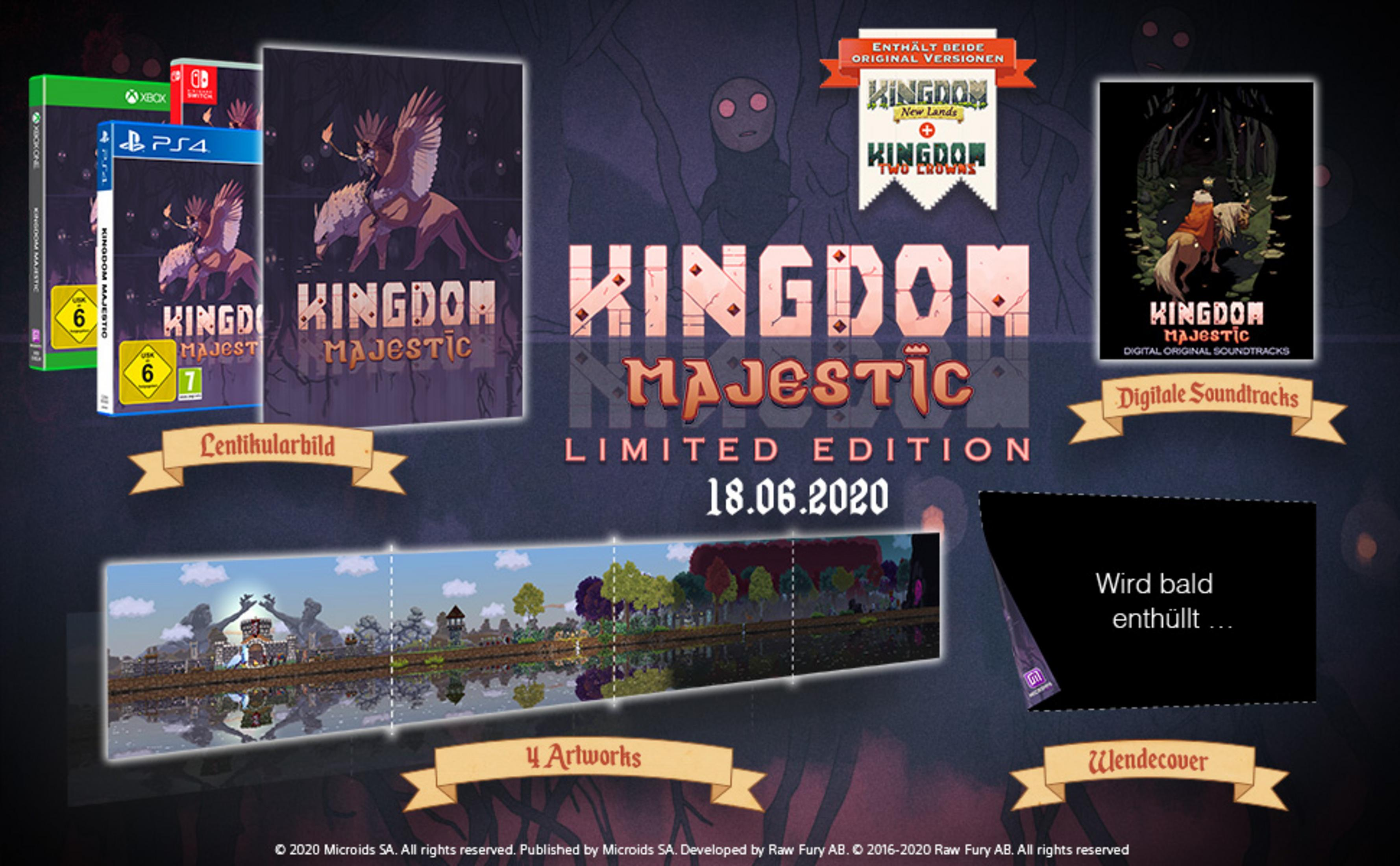 Edizione Limitata Kingdom Majestic con custodie, colonne sonore e panoramica artwork.