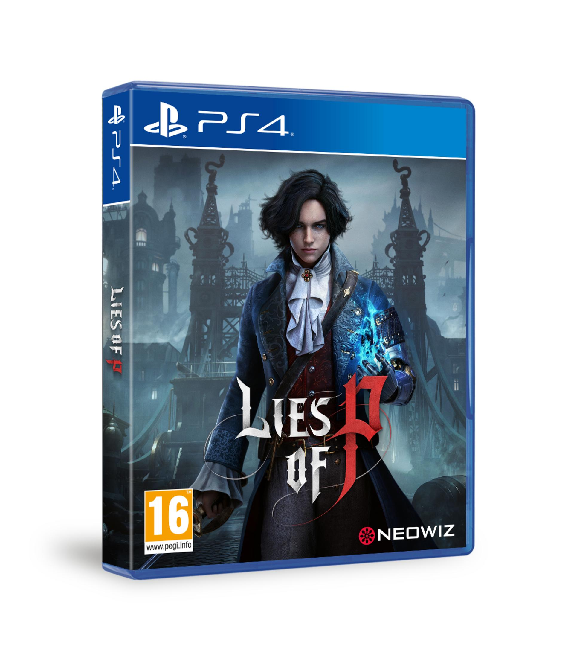 Custodia gioco PS5: Giovane con magia blu di fronte a un oscuro paesaggio urbano.