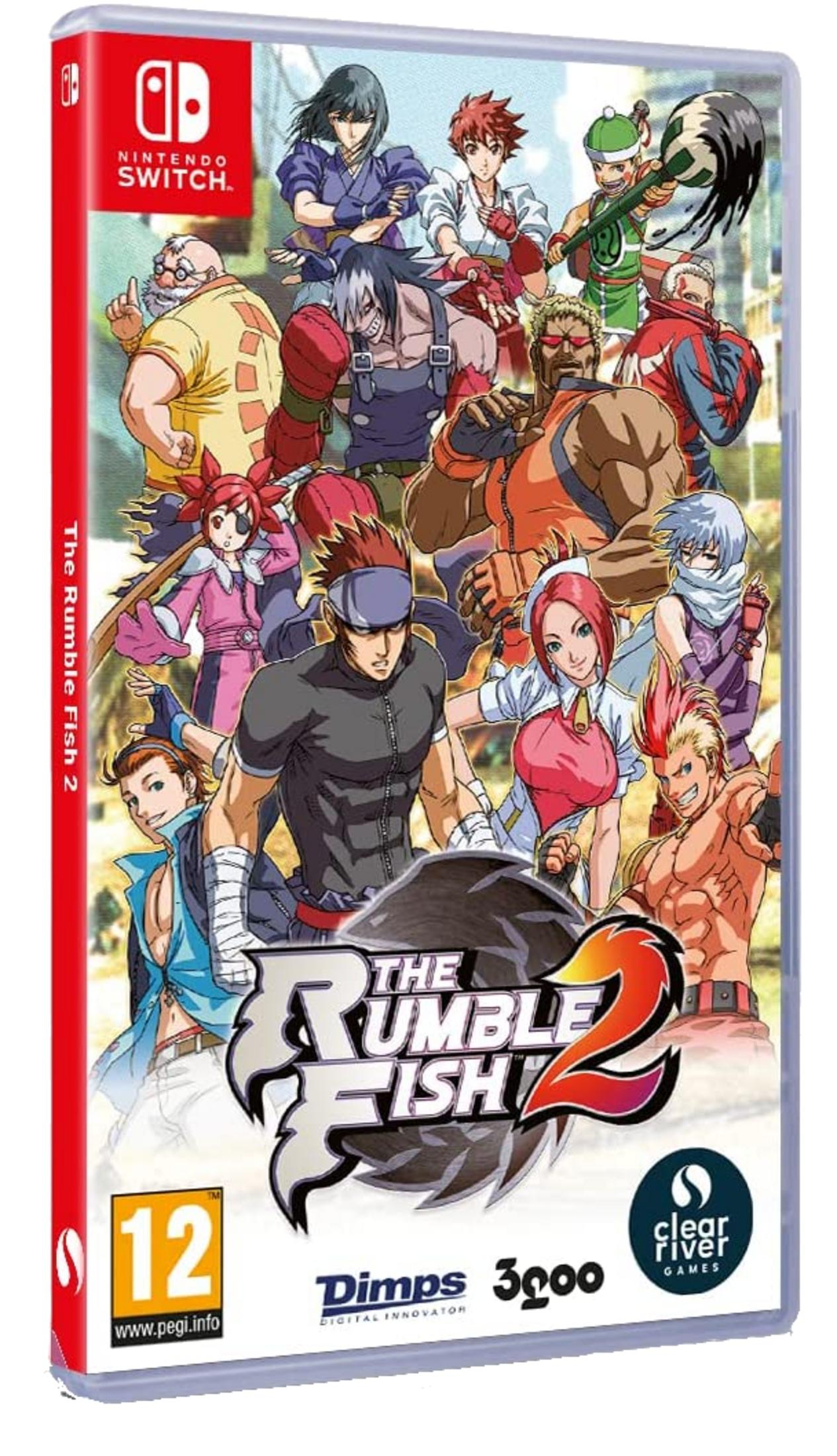 Portada del juego Nintendo Switch The Rumble Fish 2, con diversos personajes en poses de acción.