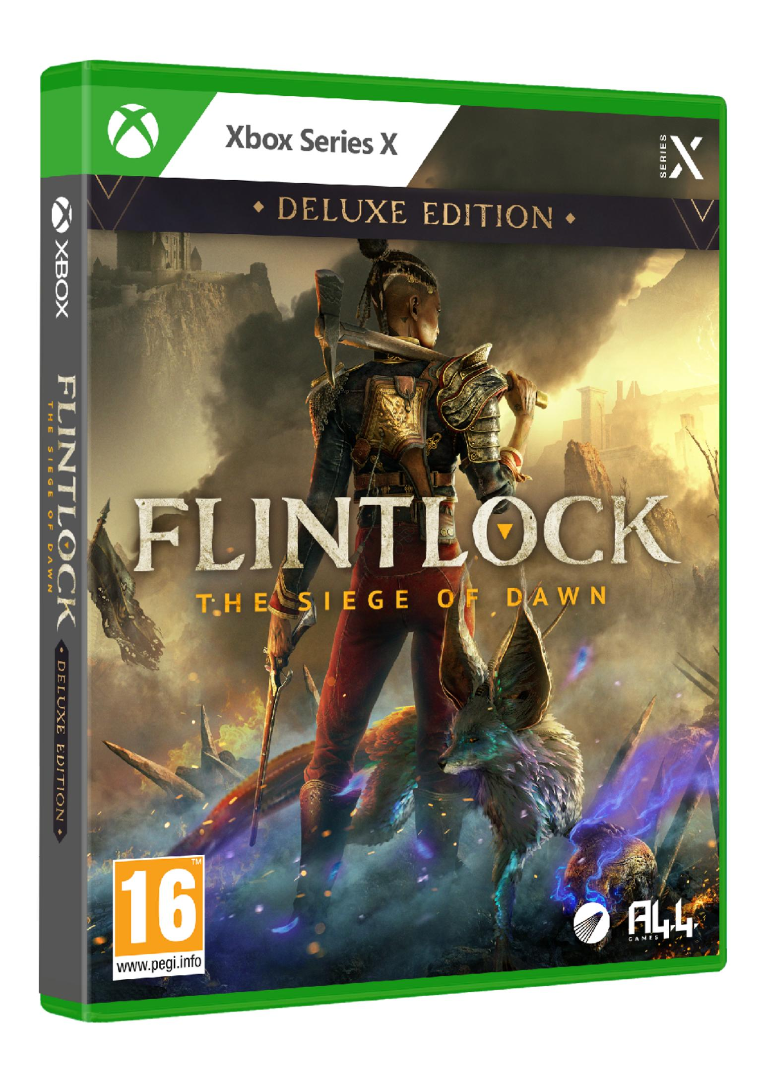 Portada del juego Flintlock The Siege of Dawn Xbox Series X Deluxe.