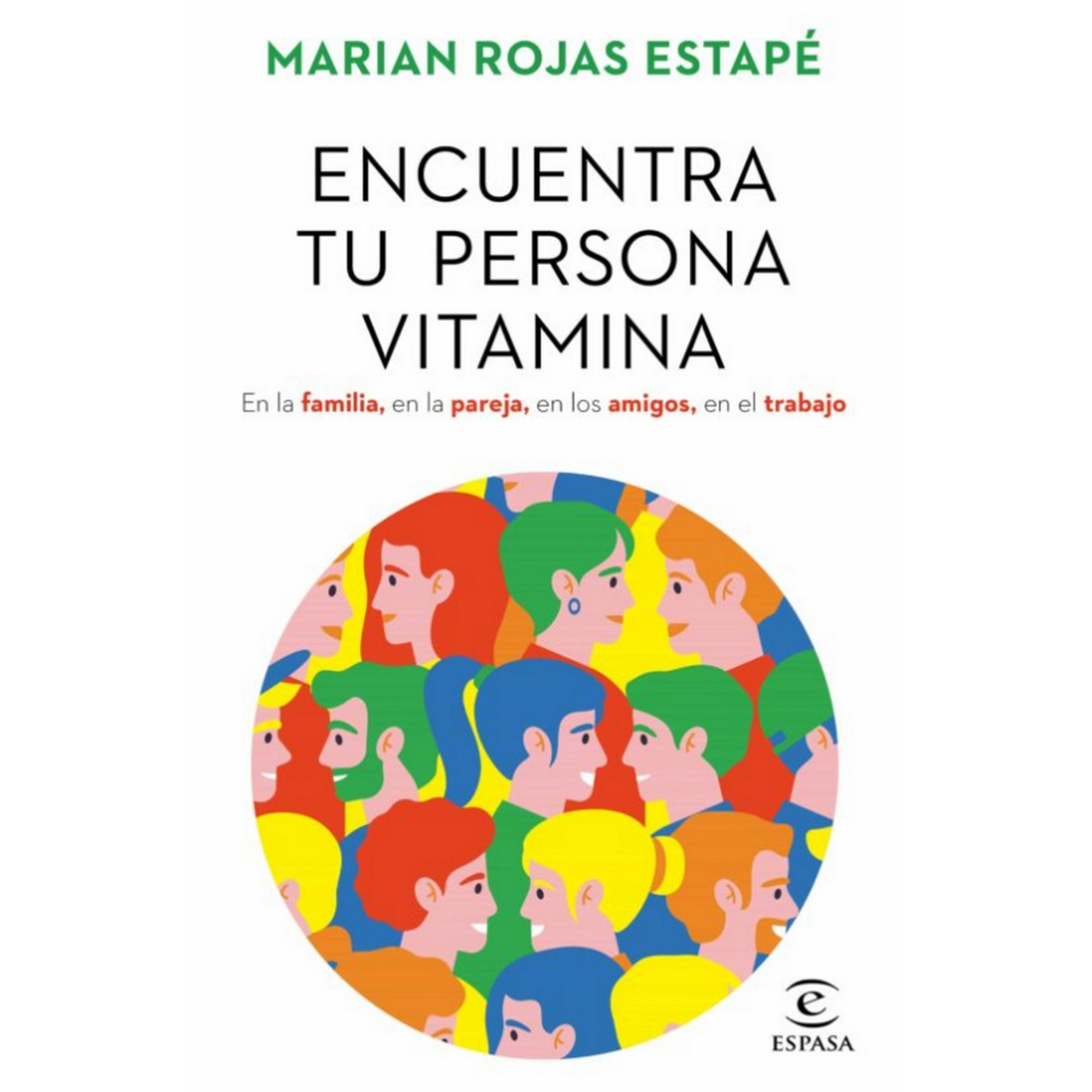 Portada de libro con caras estilizadas y coloridas y texto.