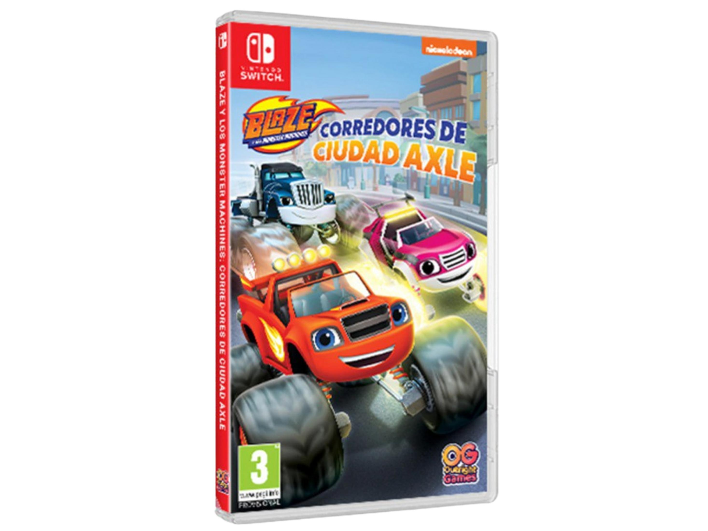 Copertina del gioco Nintendo Switch con Blaze e amici in gara.