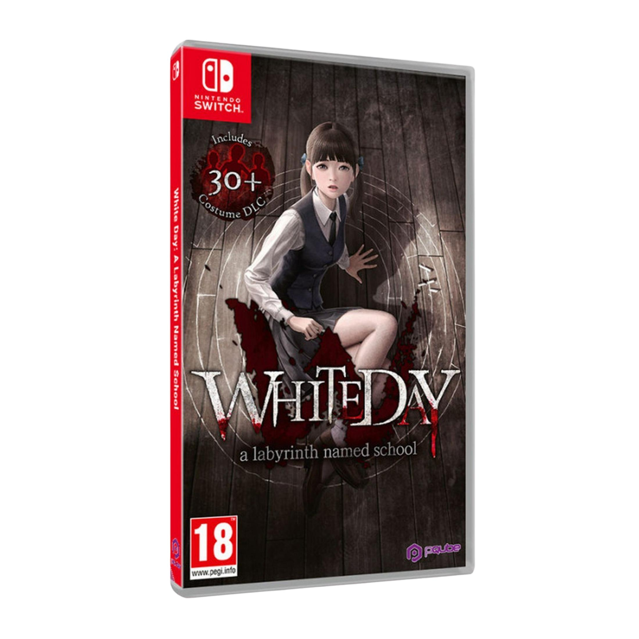 Custodia gioco Nintendo Switch con una scolaretta e il titolo 'White Day'.