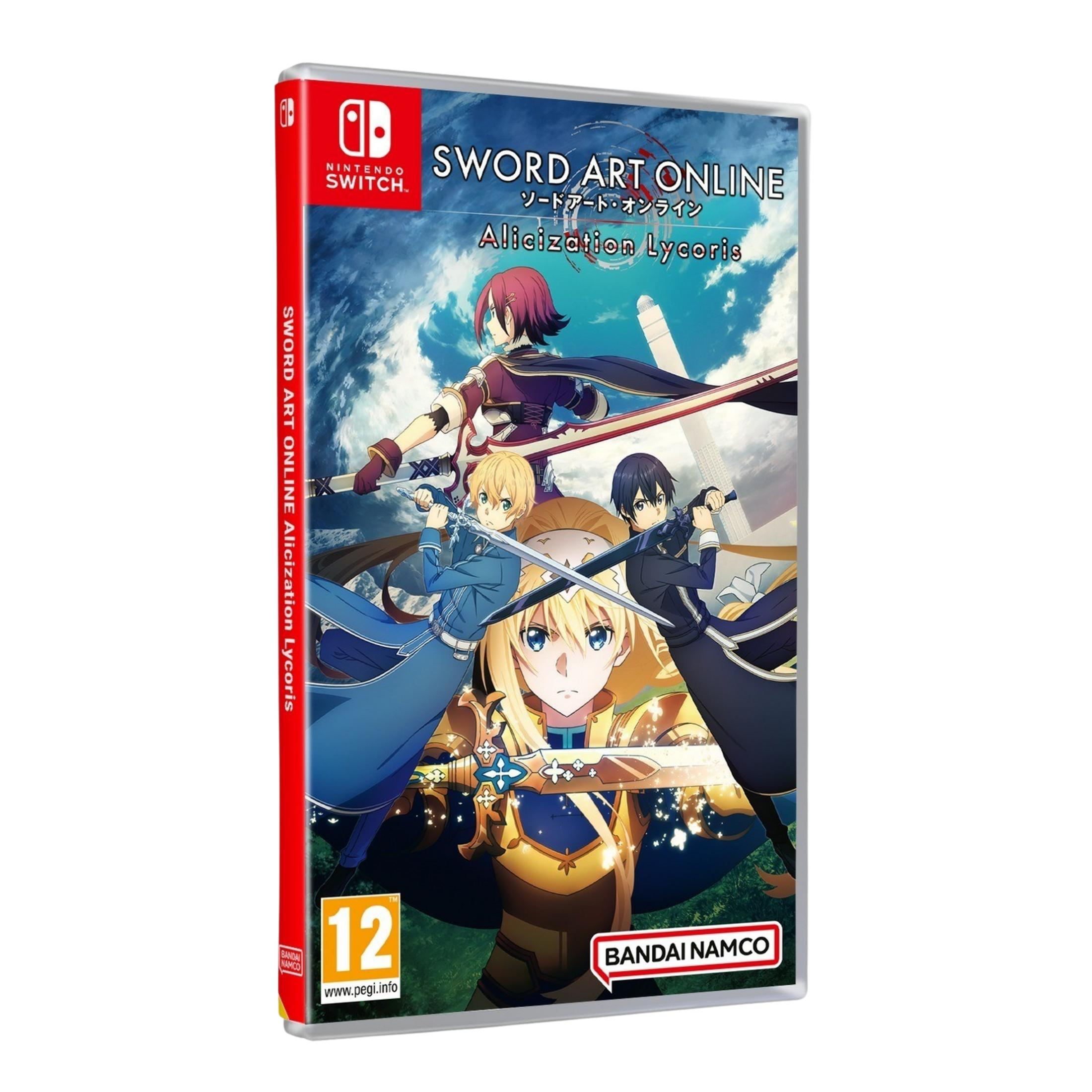 Custodia gioco Nintendo Switch: Sword Art Online Alicization Lycoris con personaggi.