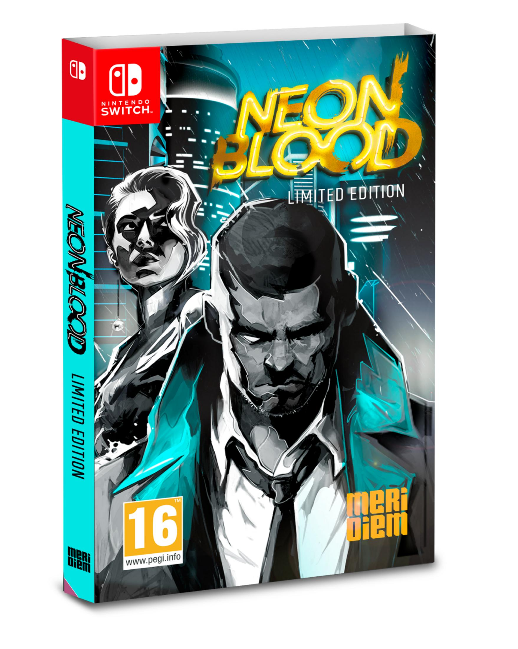 Gioco Nintendo Switch: Neon Blood Limited Edition con due figure e classificazione 16.