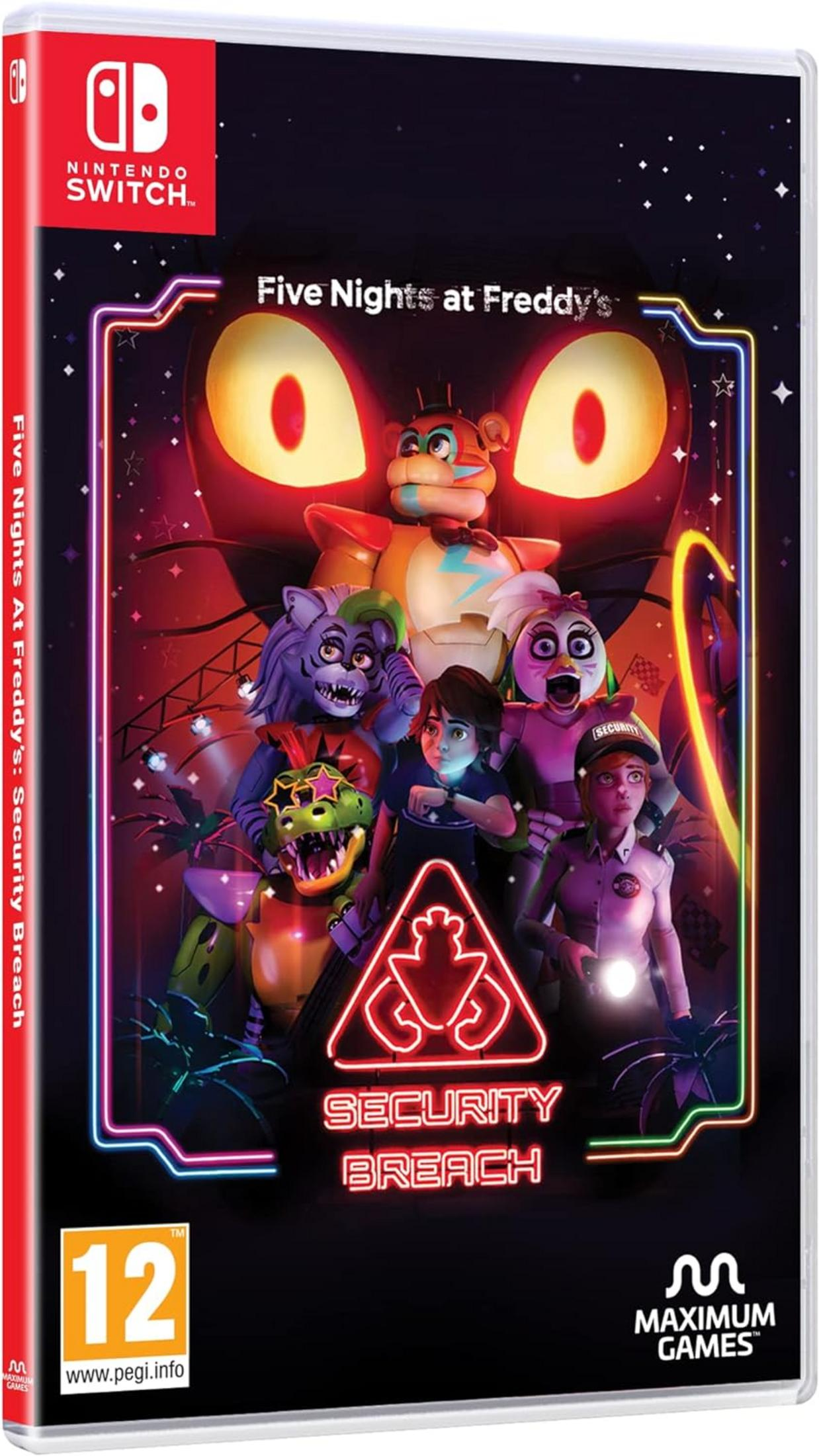 Copertina di "Five Nights at Freddy's: Security Breach" per Nintendo Switch.