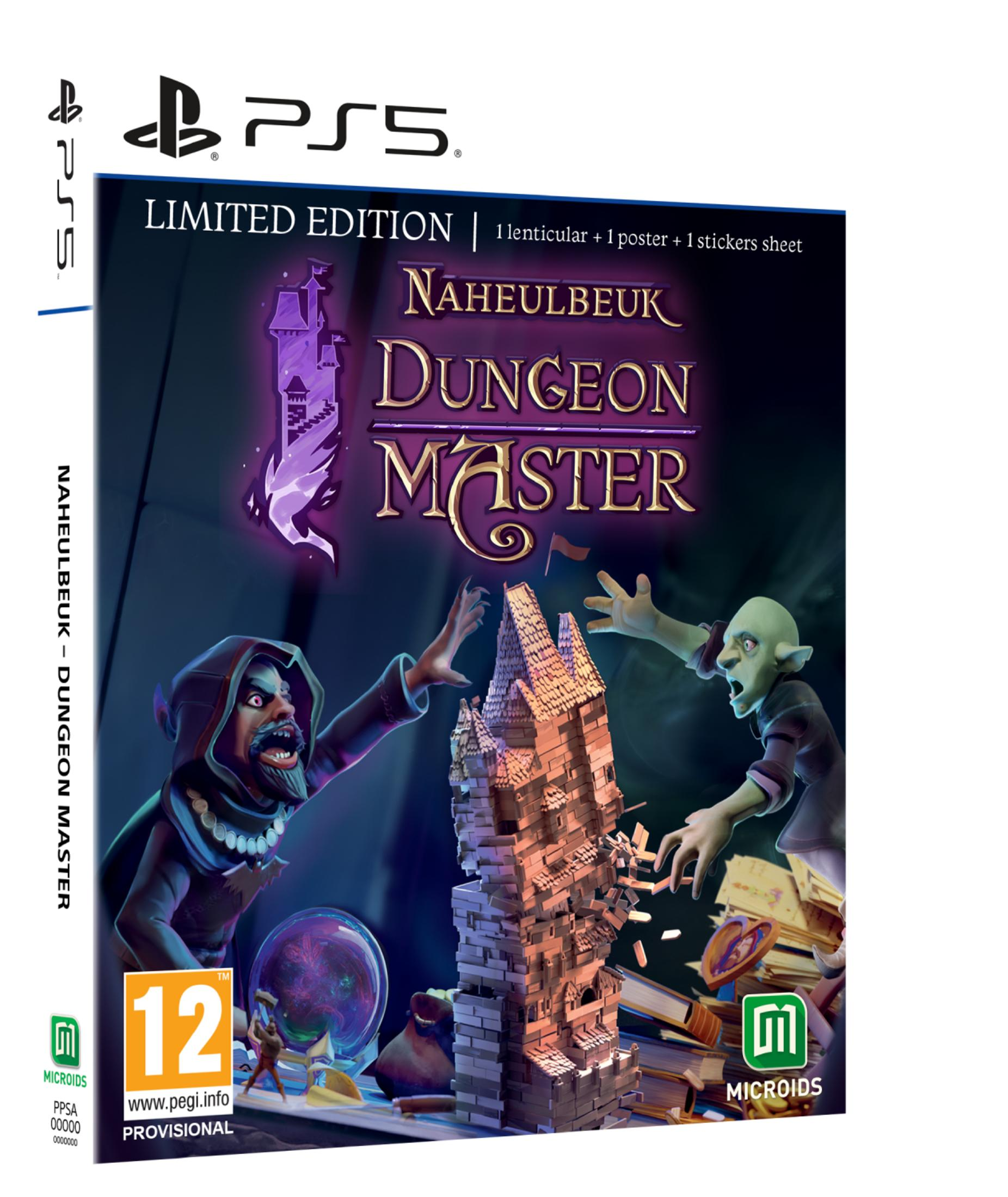 Portada de juego PS5: Dos personajes de fantasía alcanzan una torre en ruinas.