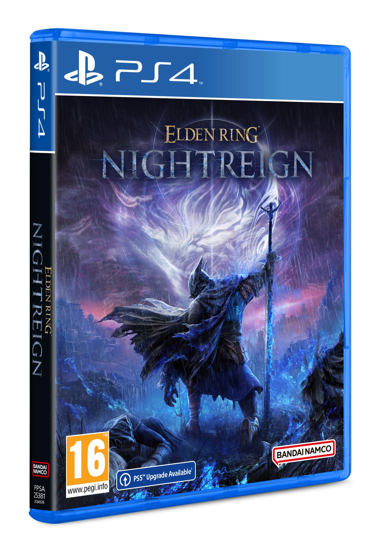 Custodia gioco PlayStation 4 per Elden Ring: Nightreign, con una figura guerriera.