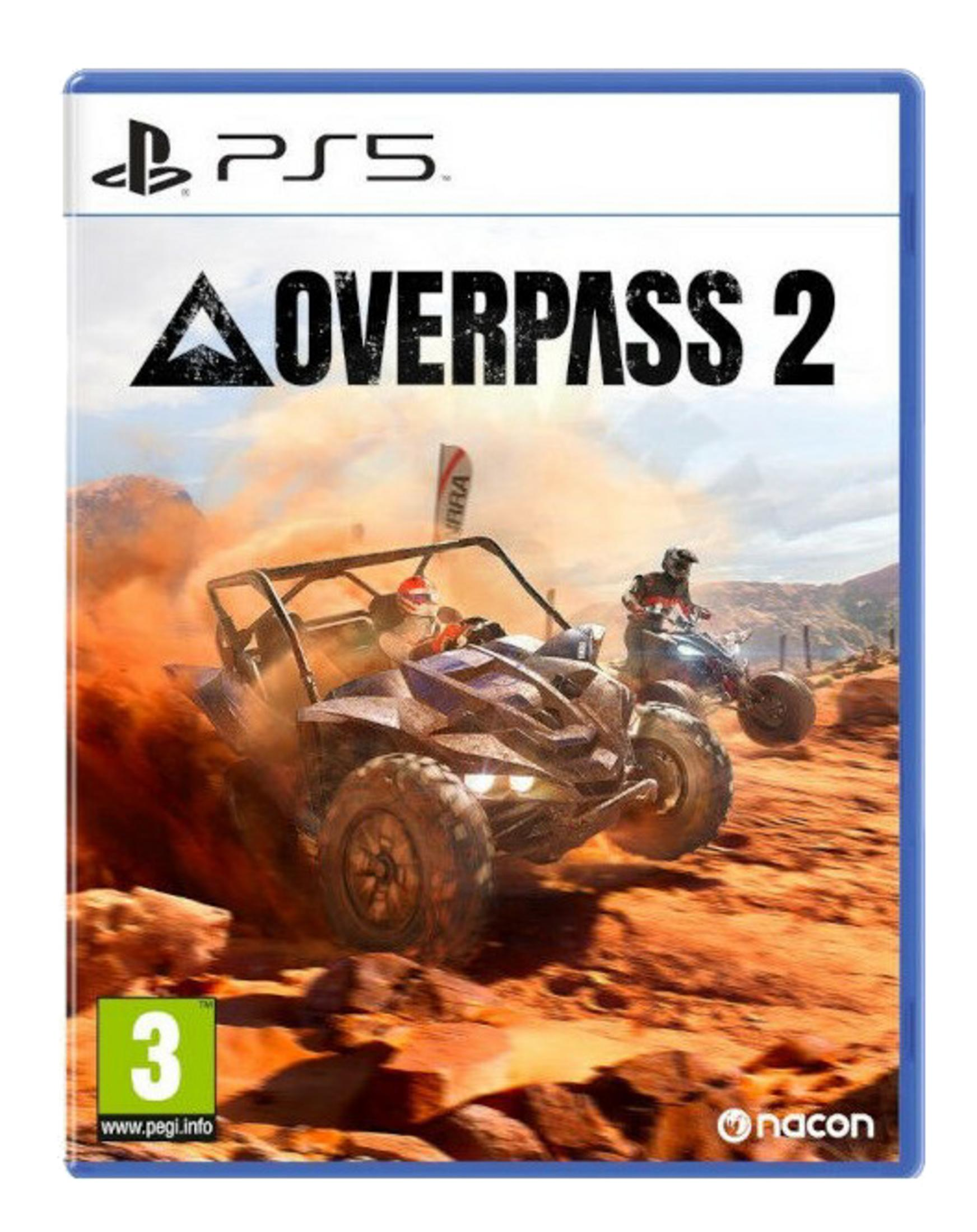 Copertina gioco PS5 con buggy in gara, paesaggio desertico, logo PEGI 3.