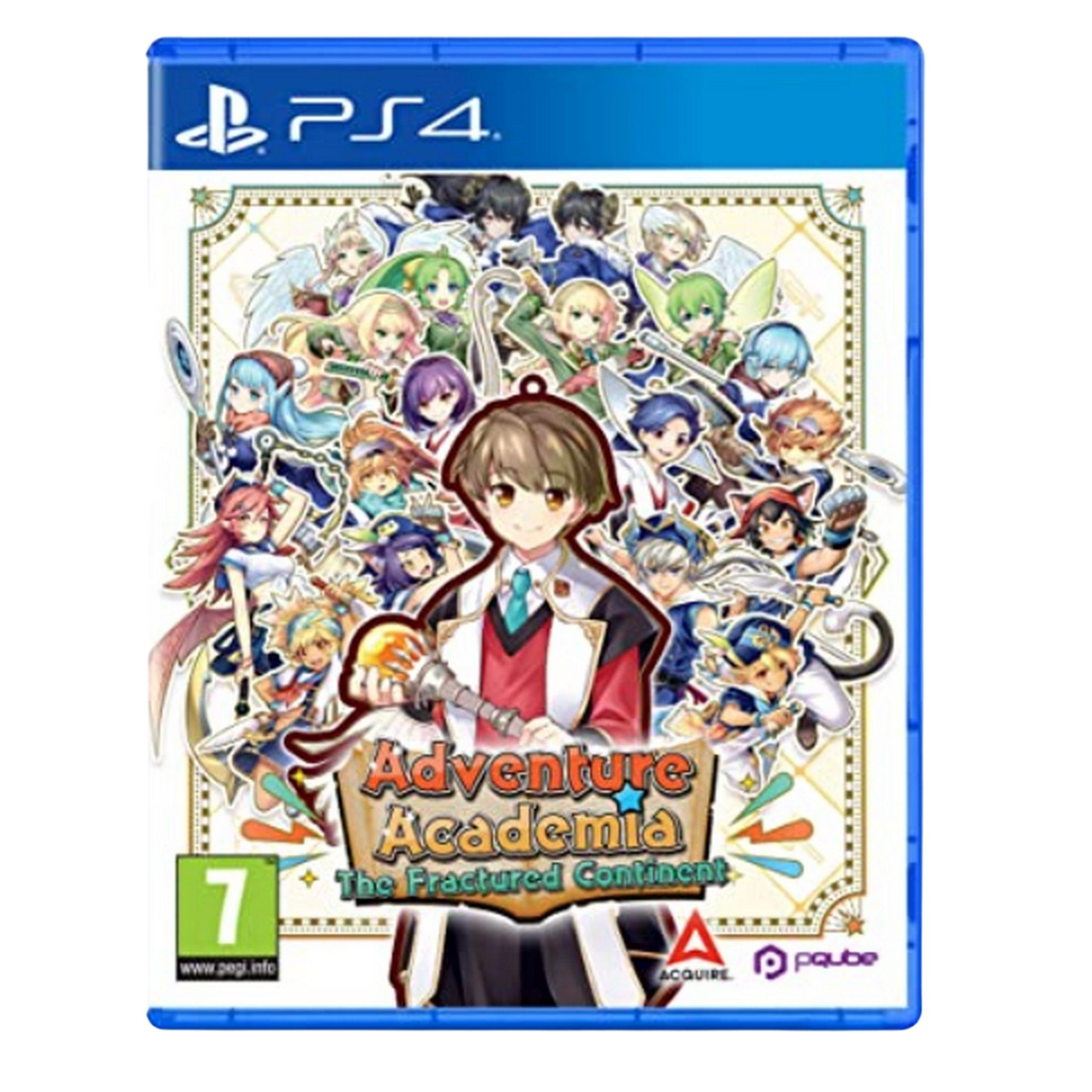 Custodia gioco PS4 con personaggi anime e il titolo 'Adventure Academia'.