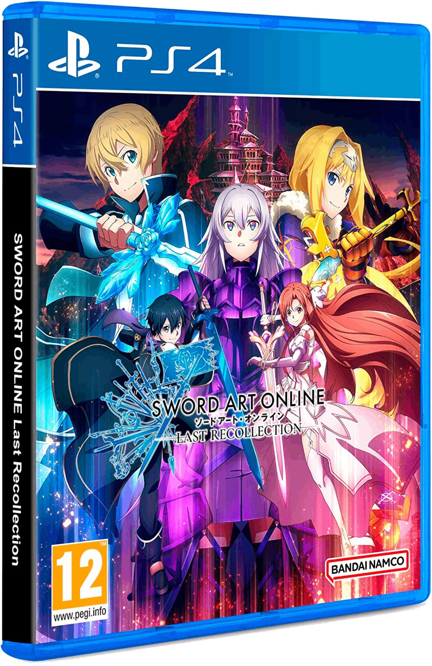 Custodia gioco PS4: Sword Art Online con personaggi e castello.