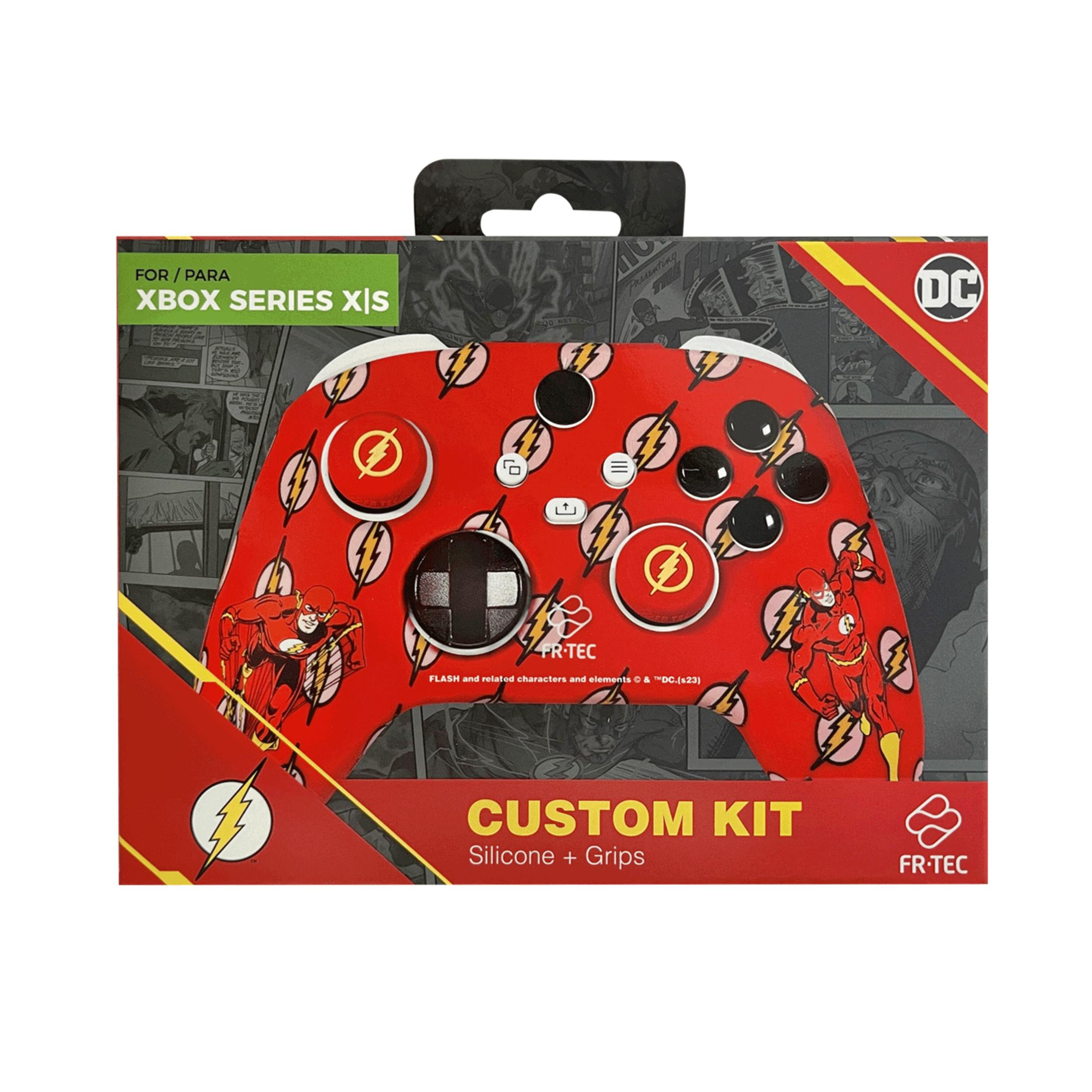 Opakowanie uchwytów do kontrolera Xbox Series X/S z motywem Flasha.