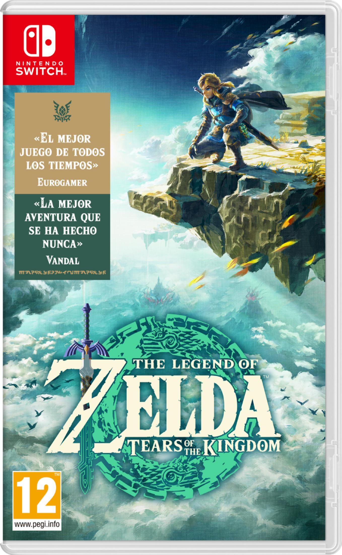 Link si accovaccia su una scogliera con il gioco "The Legend of Zelda: Tears of the Kingdom".