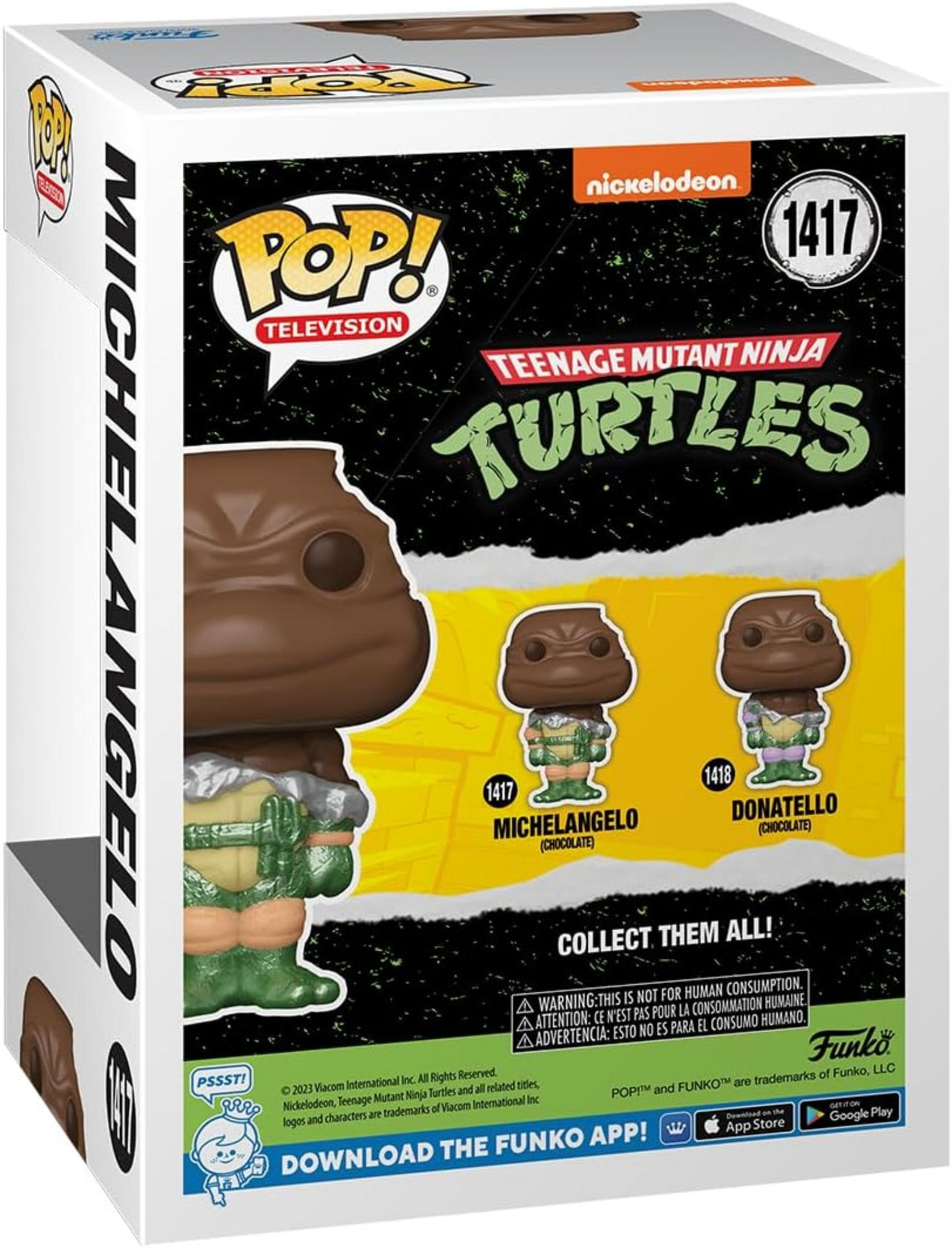 Caja Funko Pop! de las Tortugas Ninja Adolescentes con figura de Michelangelo.