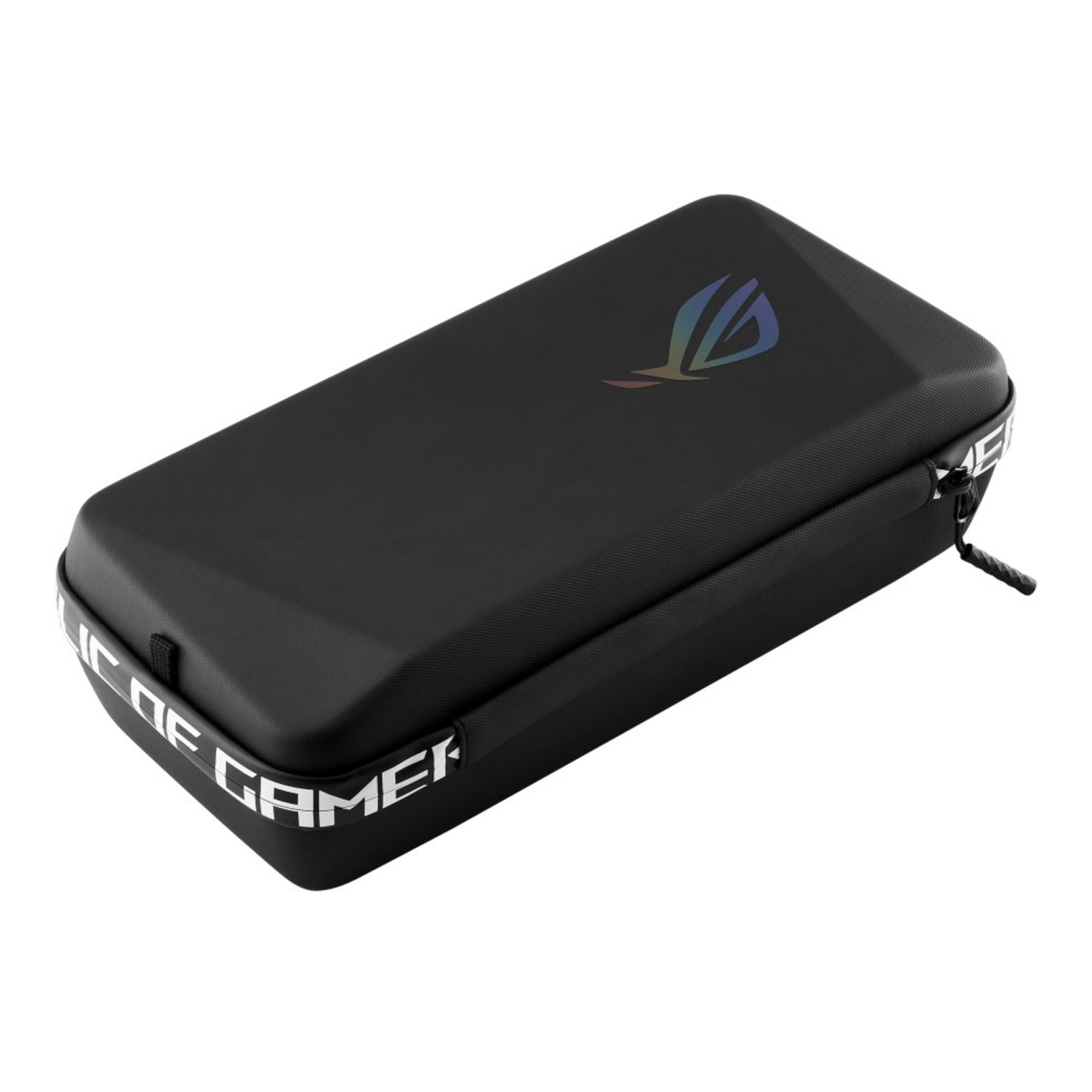 Funda negra con logo ROG y texto "REPUBLIC OF GAMERS".