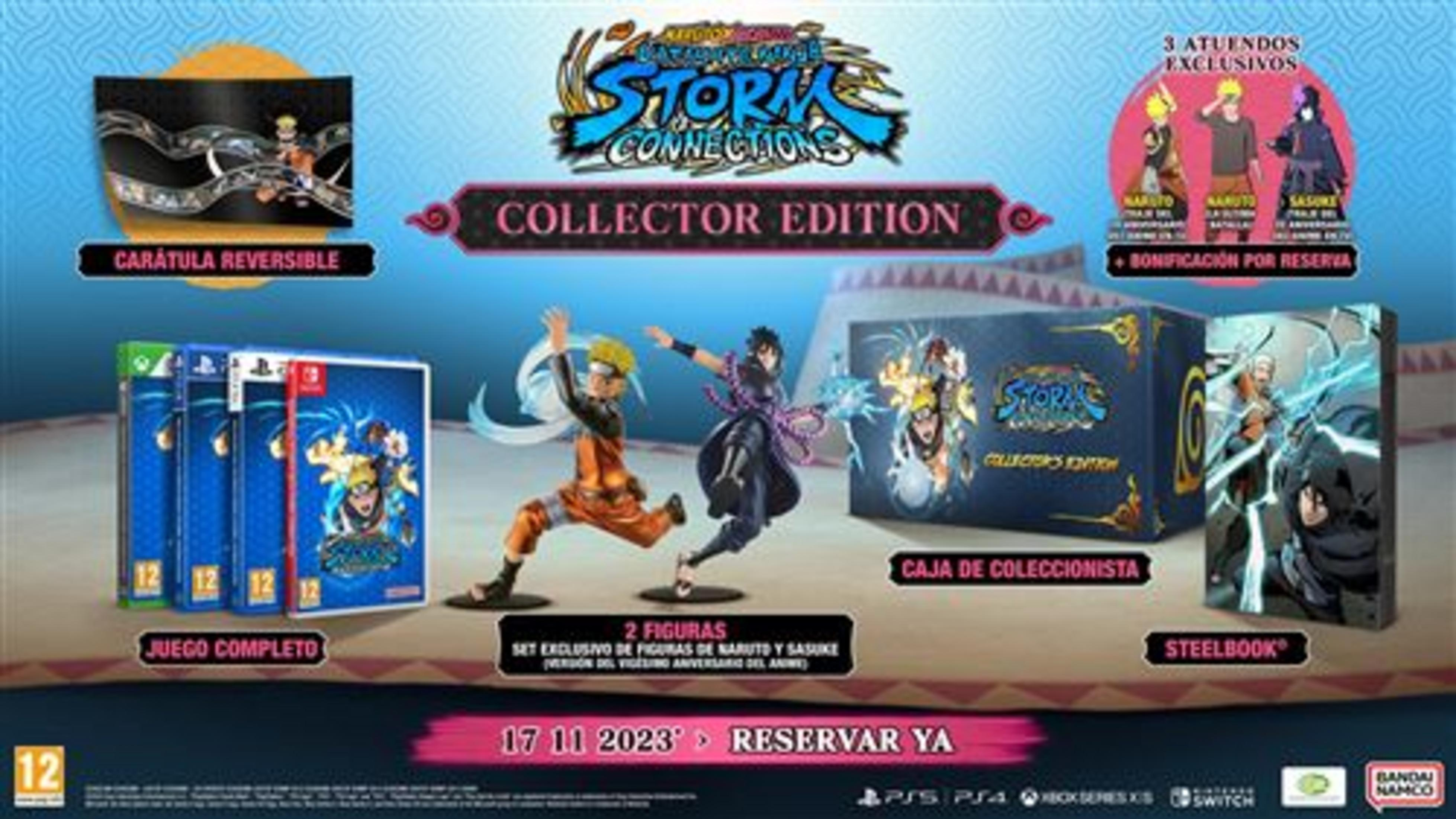 Edizione da Collezione di Naruto Storm Connections con figure, giochi e steelbook.