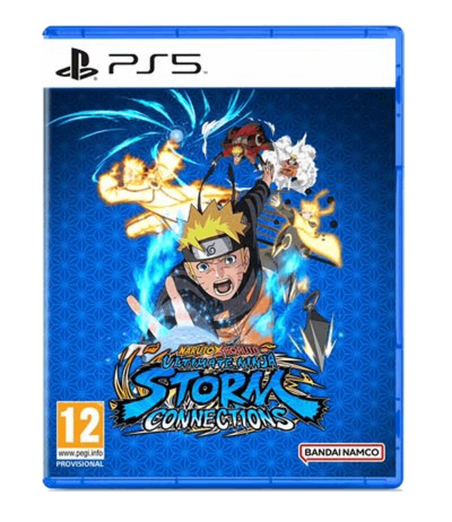Gioco PS5: Naruto Ultimate Ninja Storm Connections, con Naruto in battaglia.