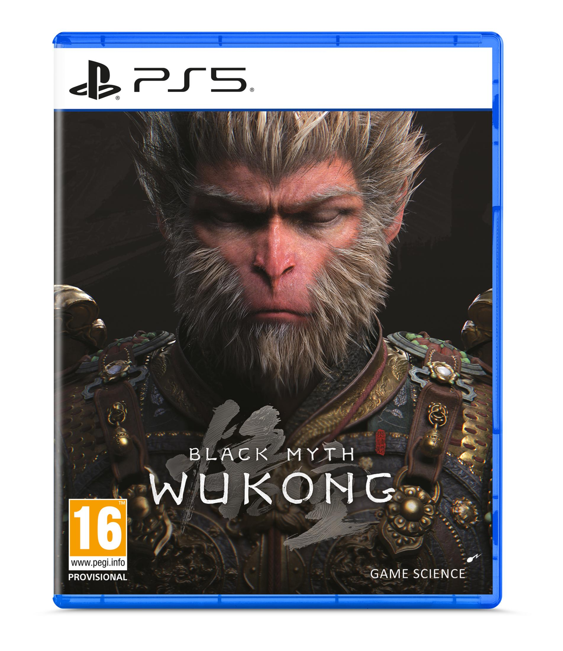 Custodia PS5 per Black Myth Wukong, con volto e armatura di guerriero scimmia.