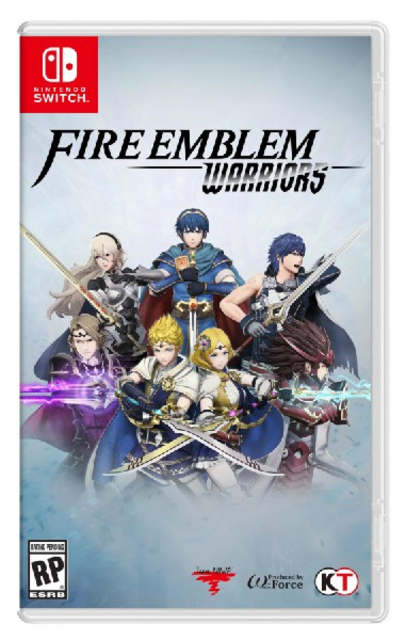 Copertina del gioco Nintendo Switch con personaggi di Fire Emblem Warriors.