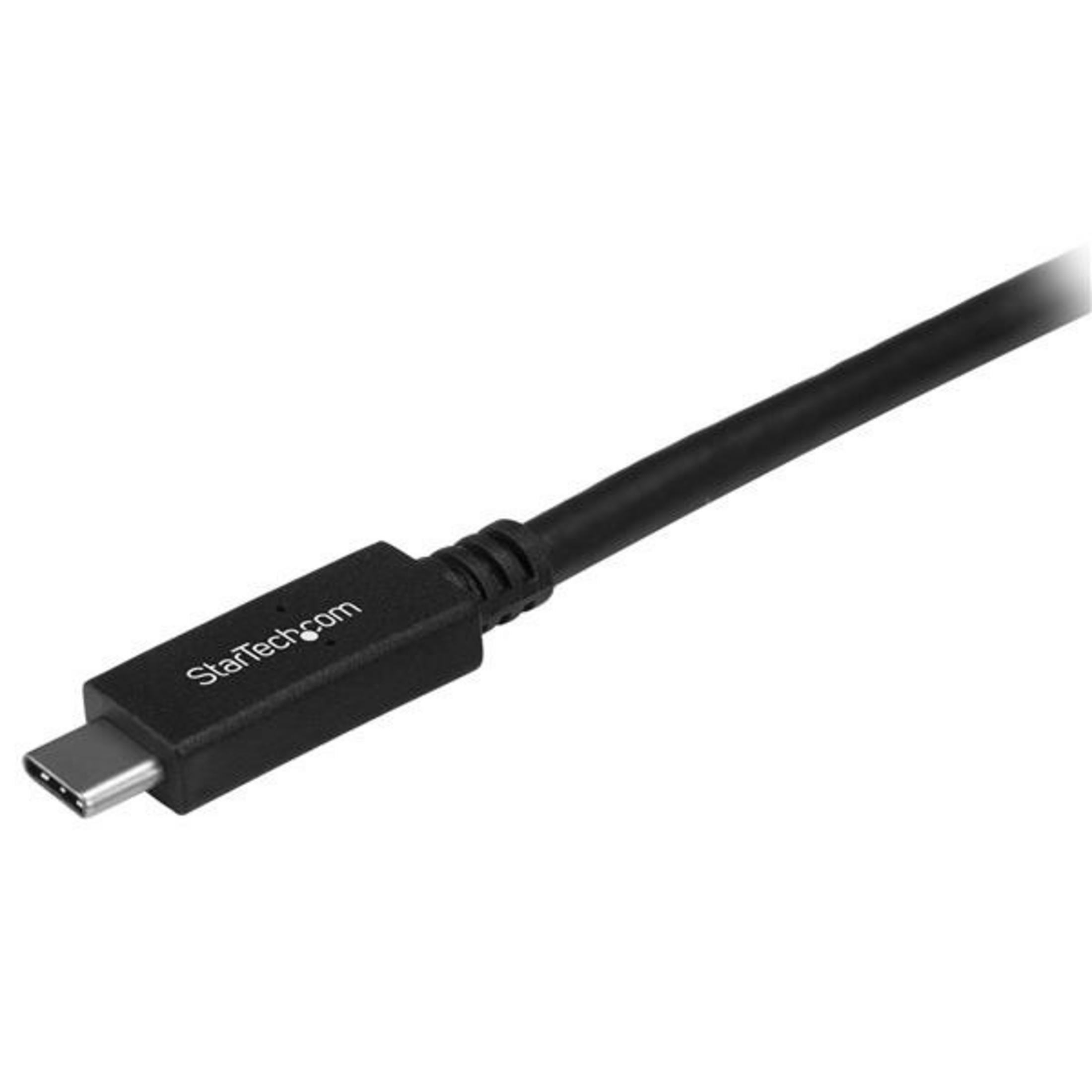 A black USB-C cable with a silver connector on a white background.