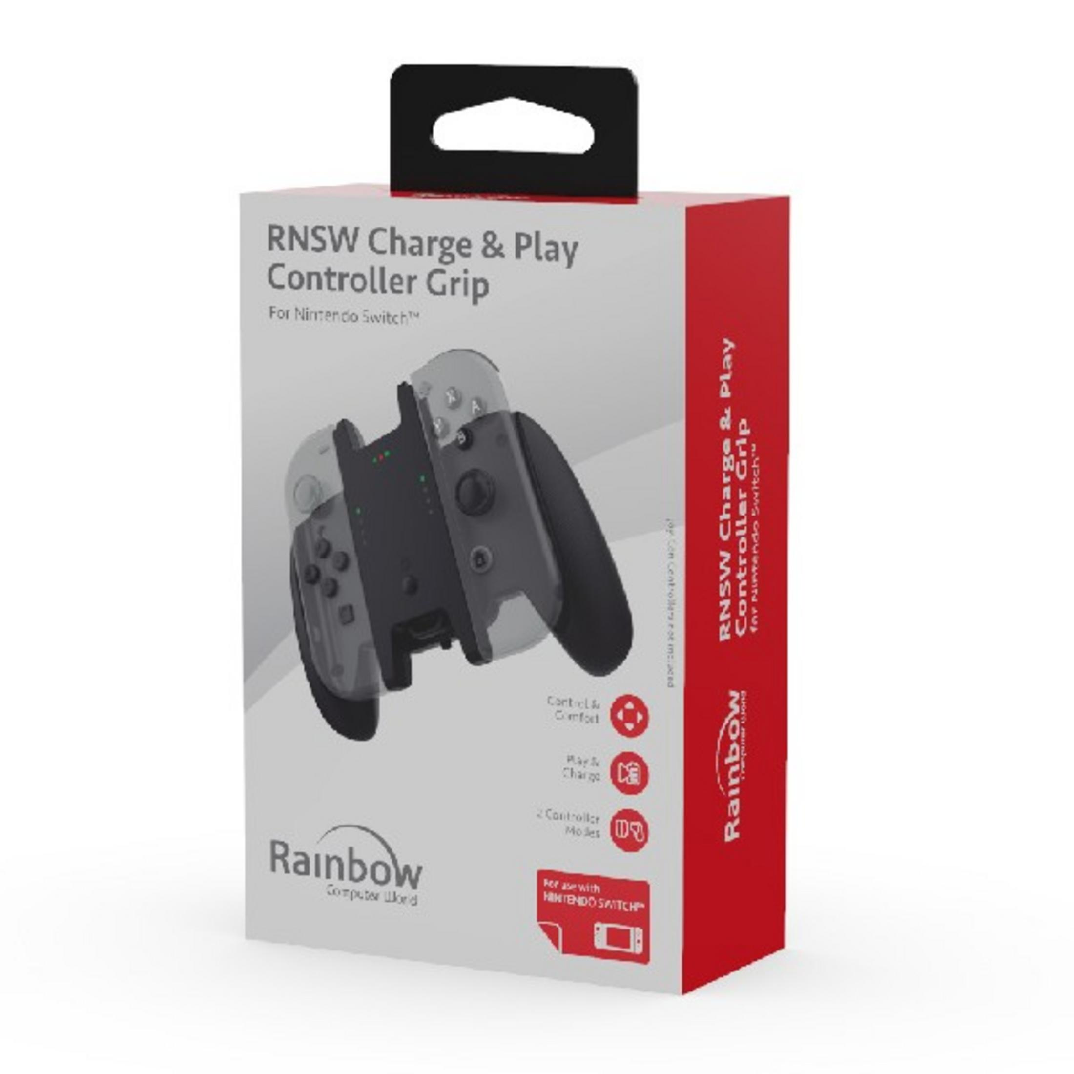 Embalaje para un agarre de controlador Nintendo Switch con función de carga.