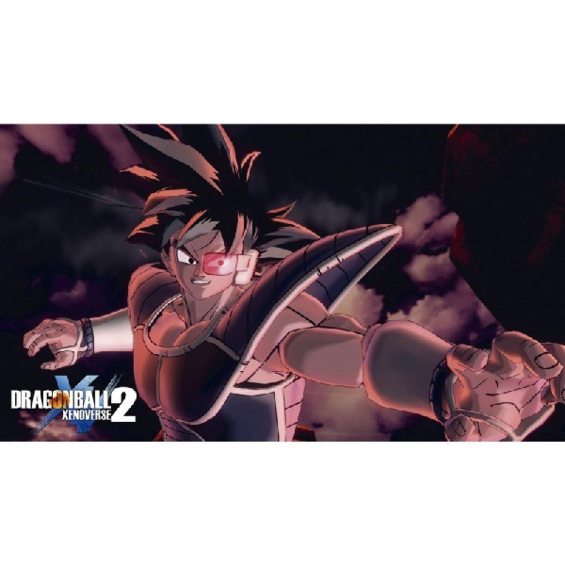 An anime character with red eyes and dark hair, wearing armor, ready to fight.