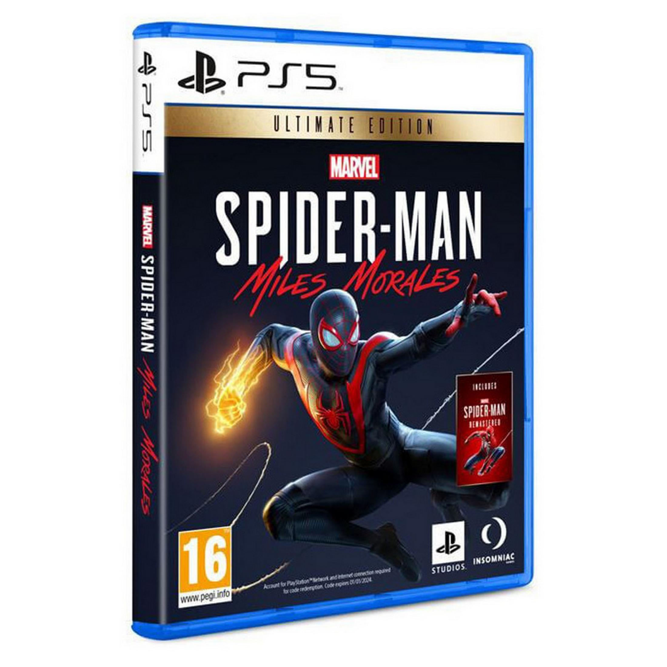 Custodia gioco PS5 per Marvel's Spider-Man: Miles Morales Ultimate Edition.
