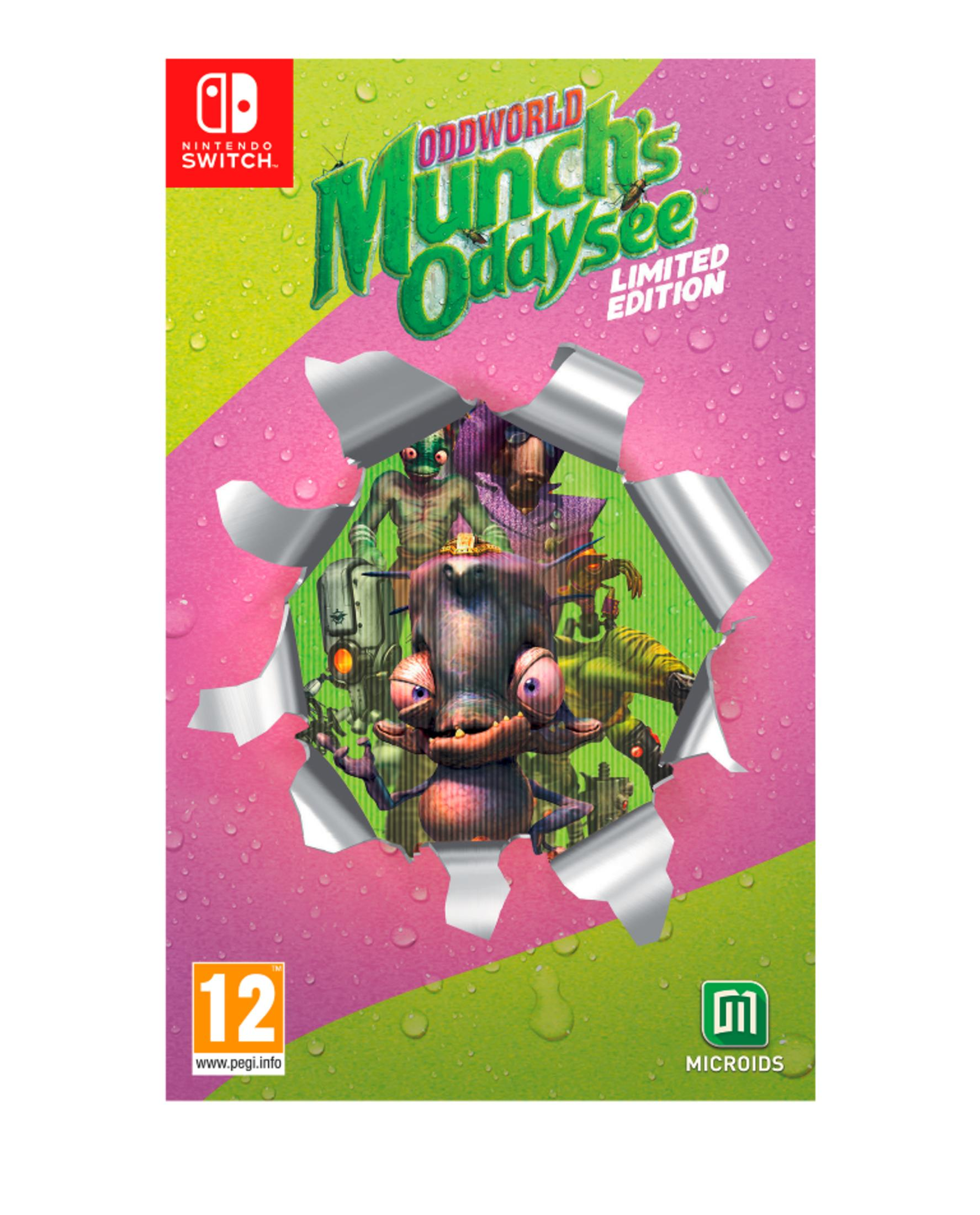 Copertina di Oddworld Munch's Oddysee Limited Edition per Nintendo Switch.