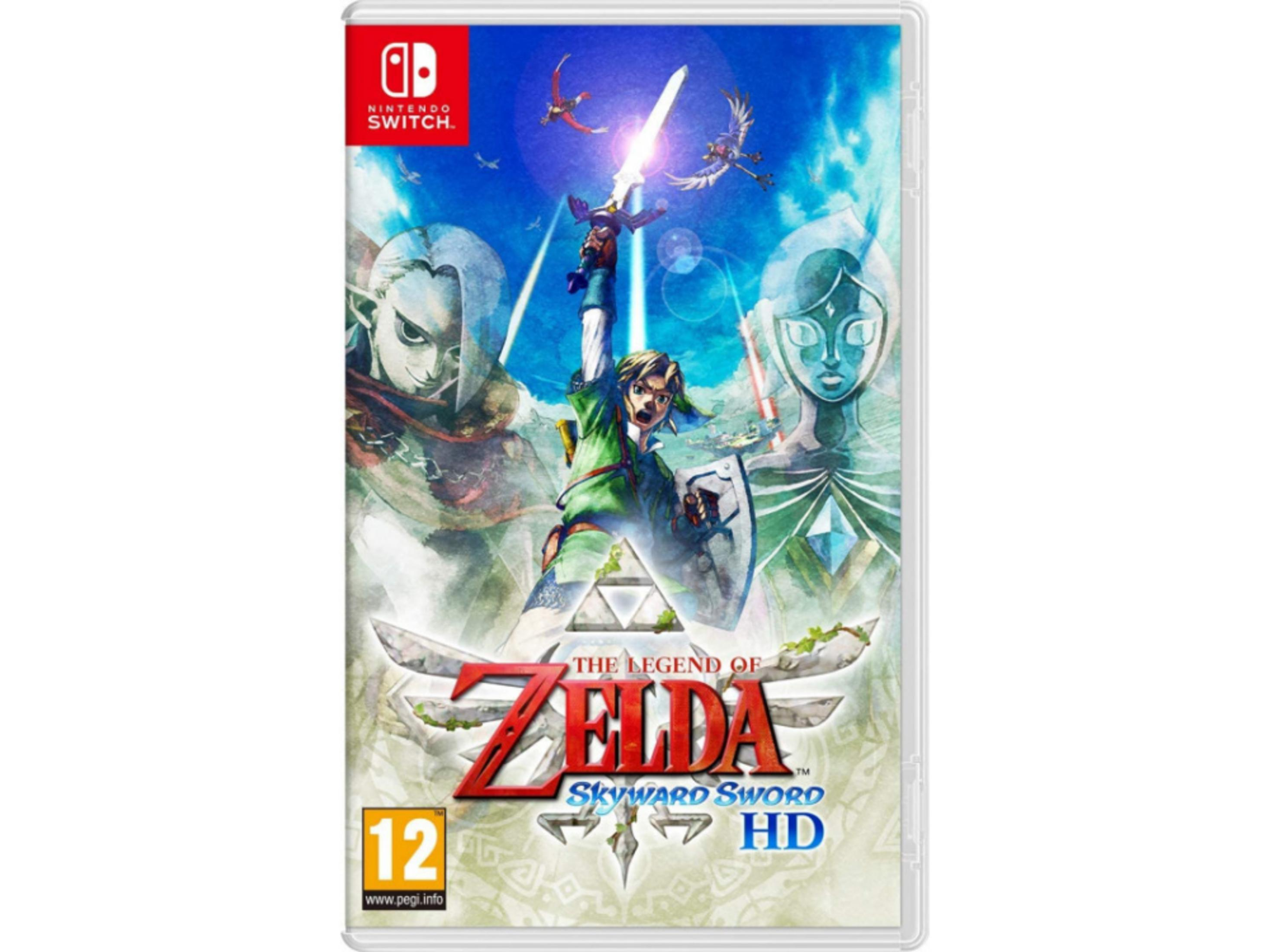 Funda del juego The Legend of Zelda: Skyward Sword HD con Link y Fi.
