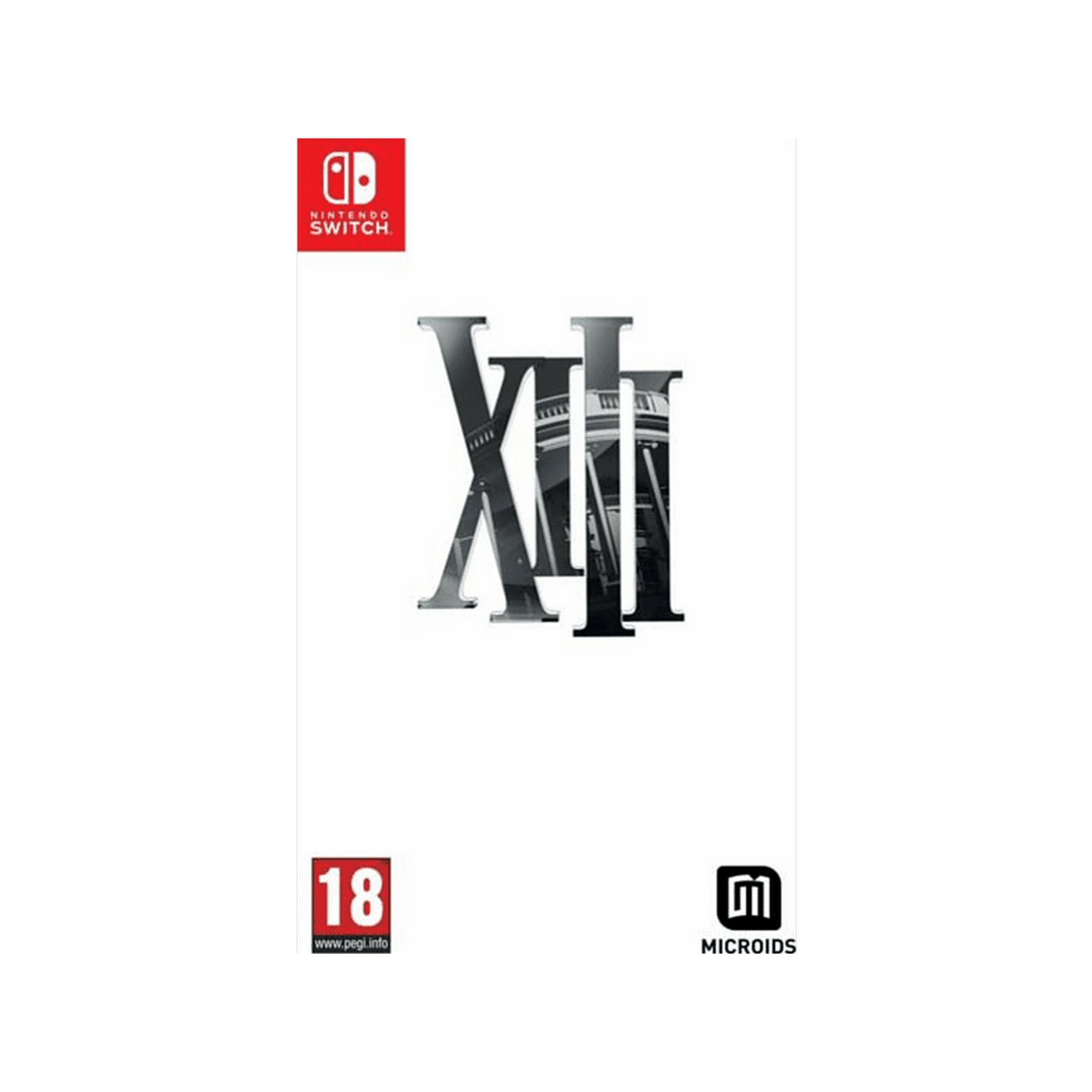 Copertina gioco Nintendo Switch con numero romano XII, PEGI 18 e logo Microids.