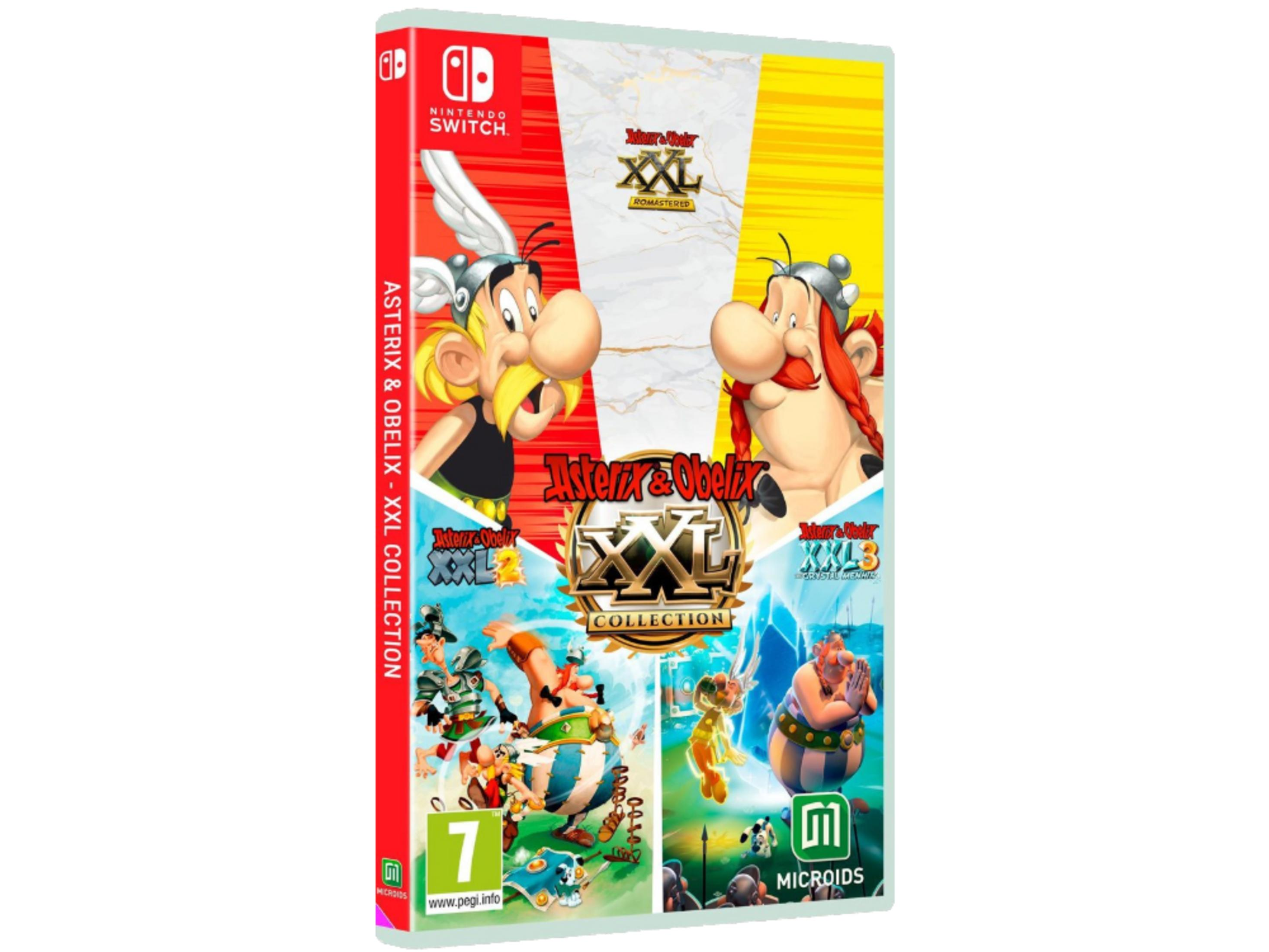 Funda de Nintendo Switch con Asterix y Obelix y el título del juego XXL Collection.
