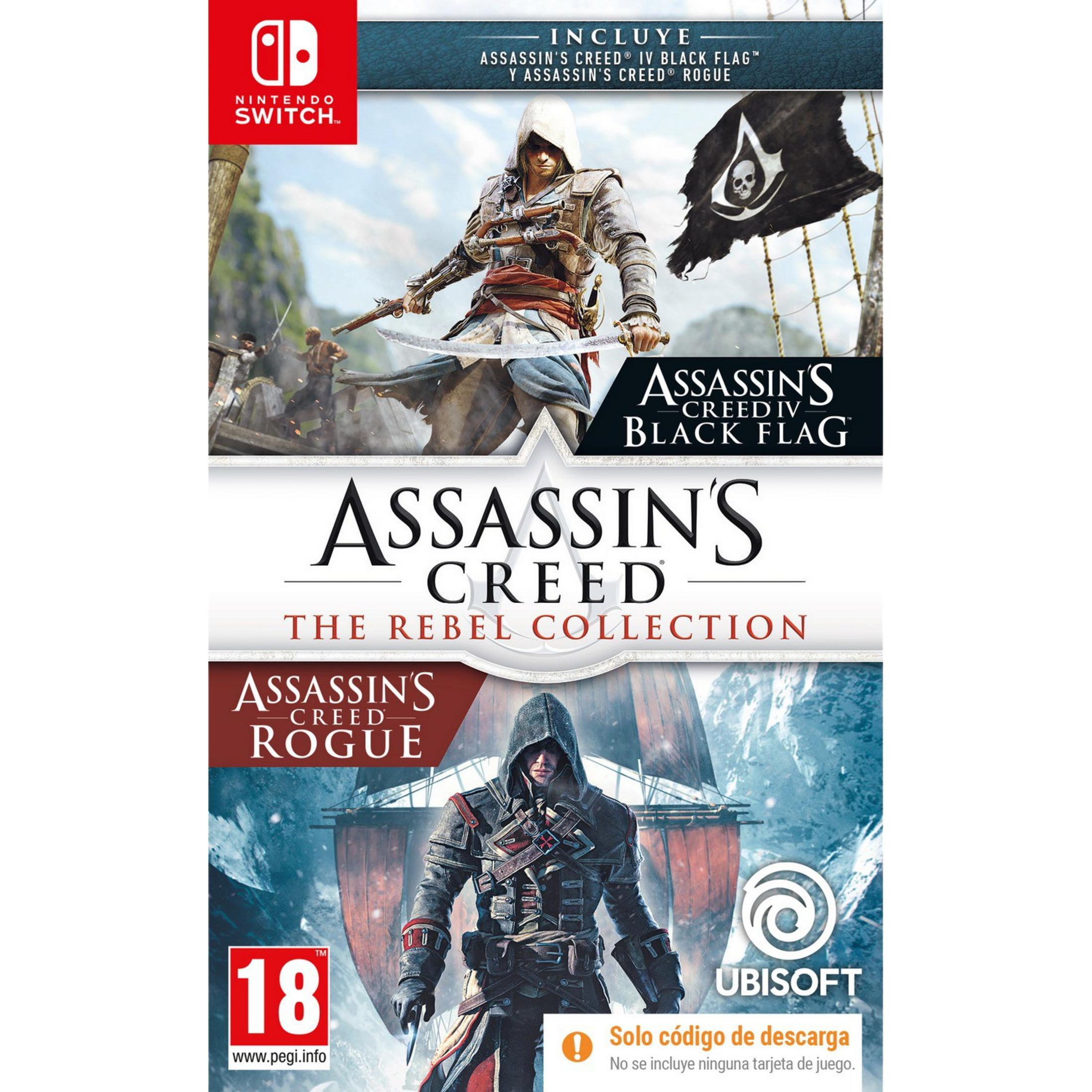 Portada de Nintendo Switch para Assassin's Creed: The Rebel Collection.