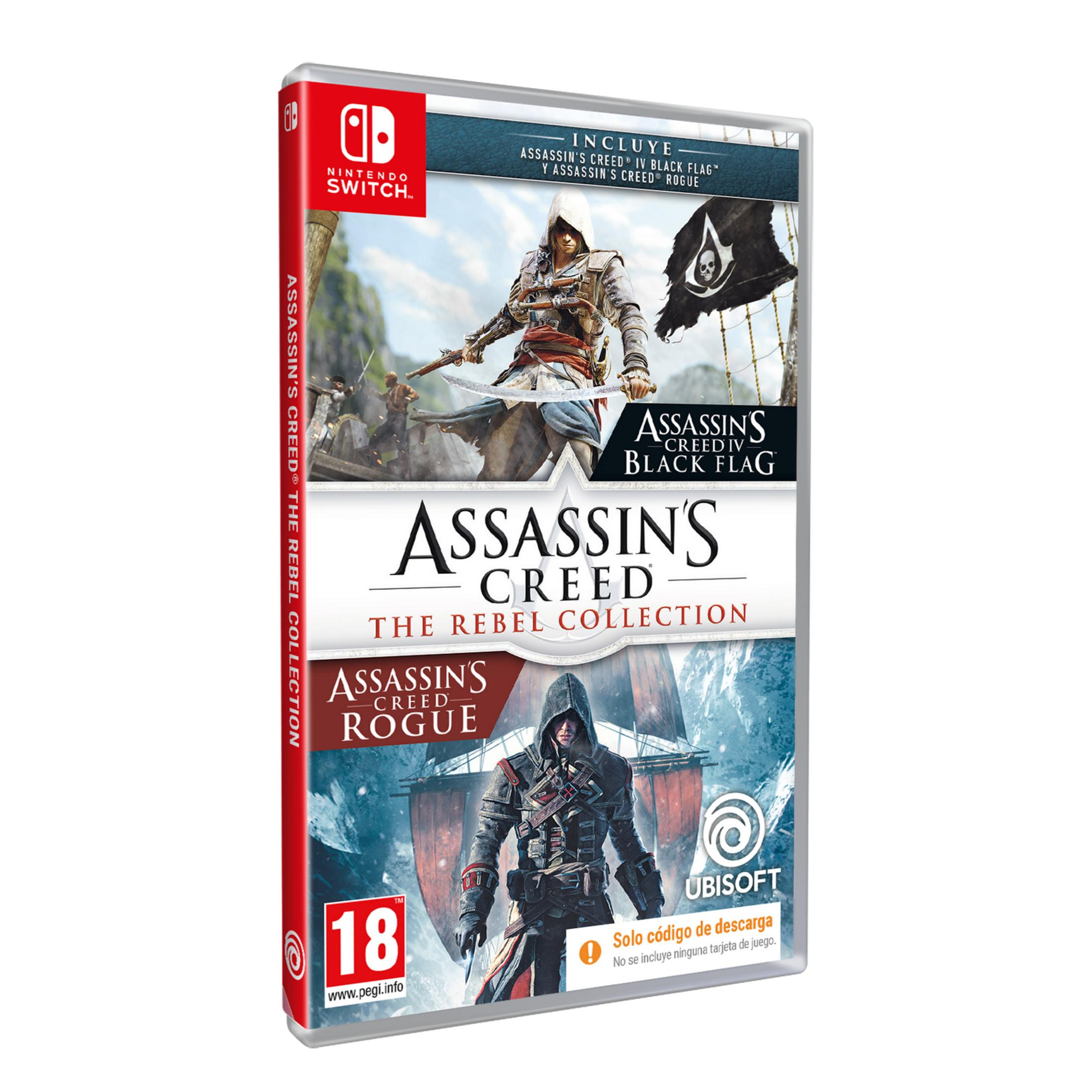 Caja de juego de Nintendo Switch para Assassin's Creed: The Rebel Collection.