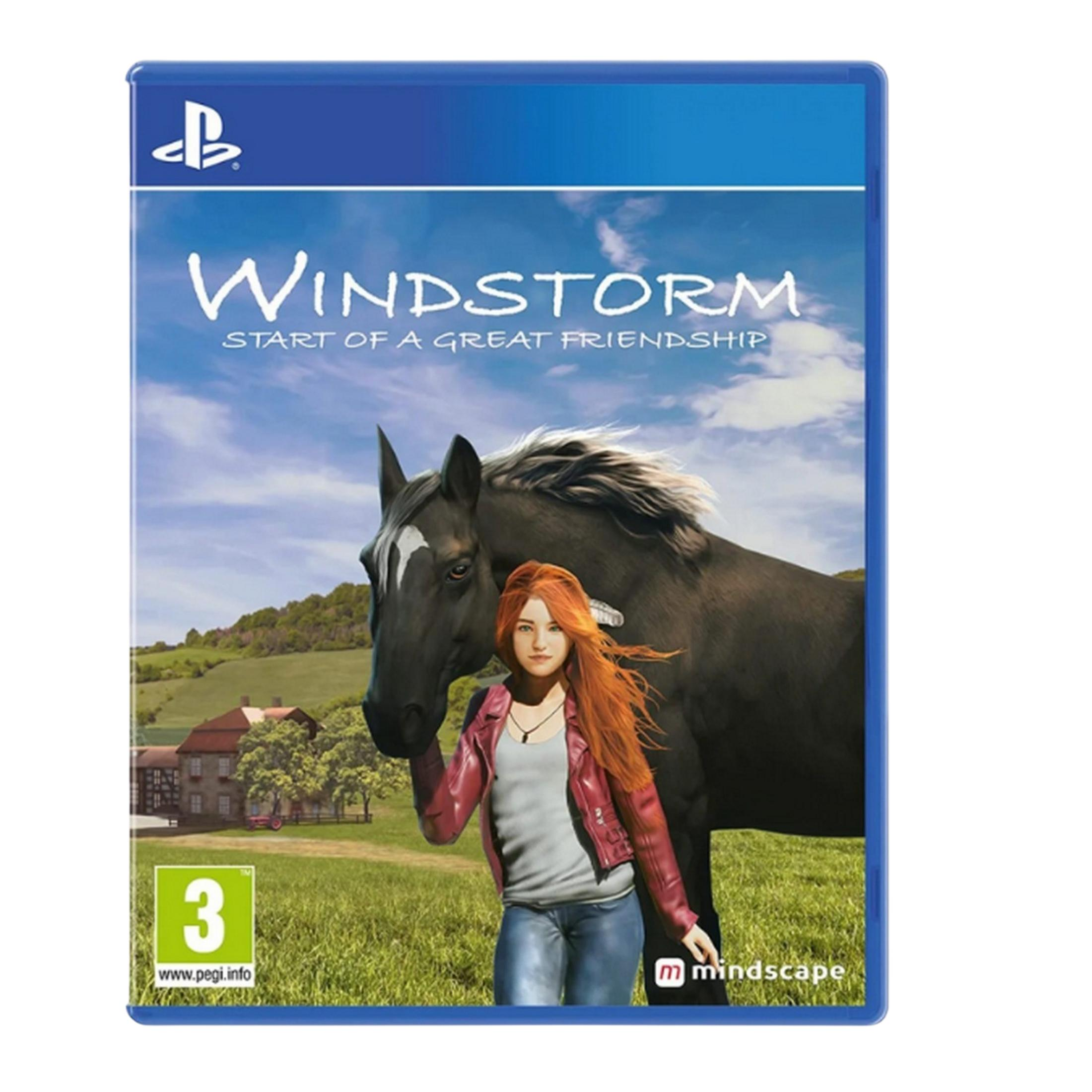 Copertina videogioco con ragazza dai capelli rossi e cavallo.
