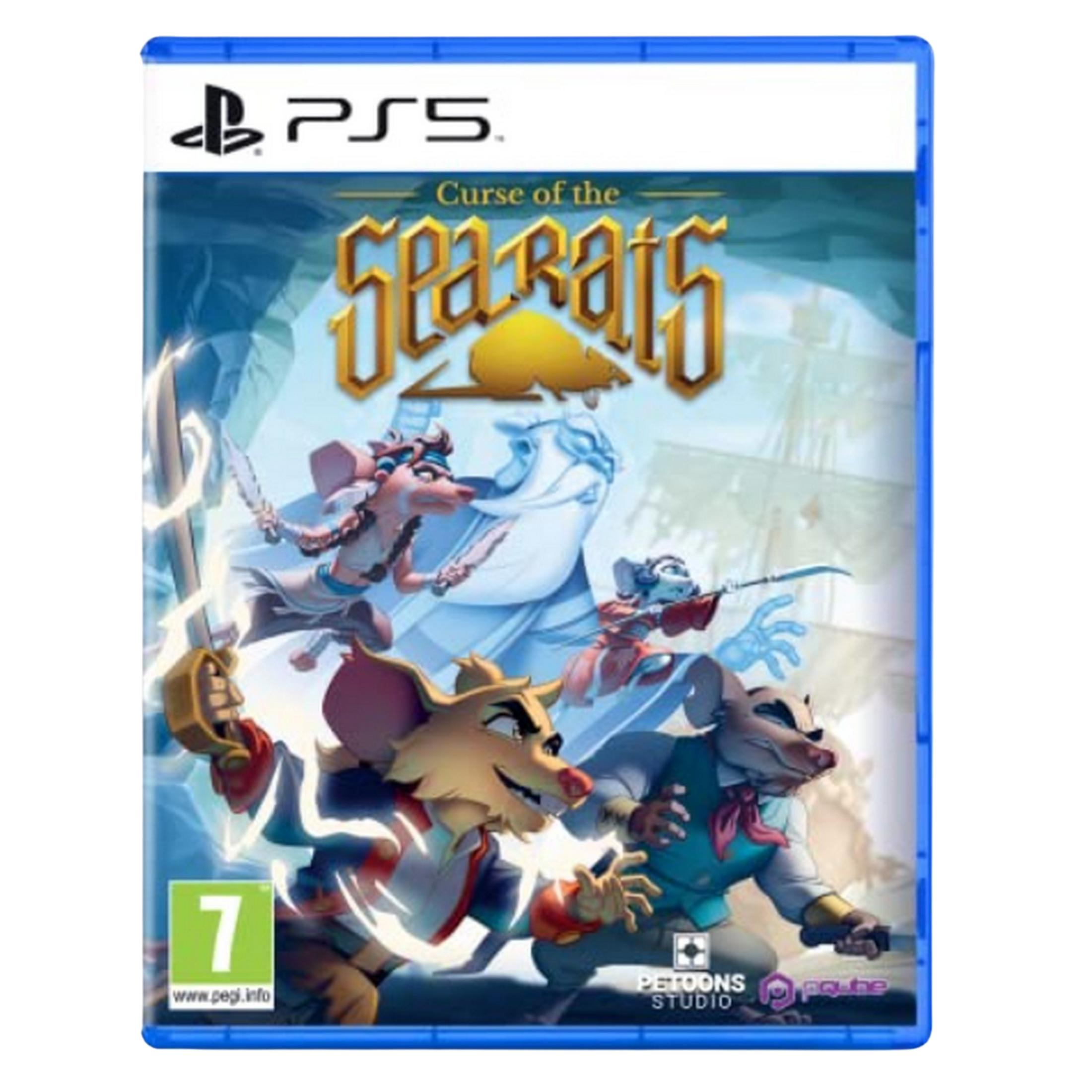 La copertina di Curse of the Sea Rats mostra pirati topi che combattono una figura spettrale.