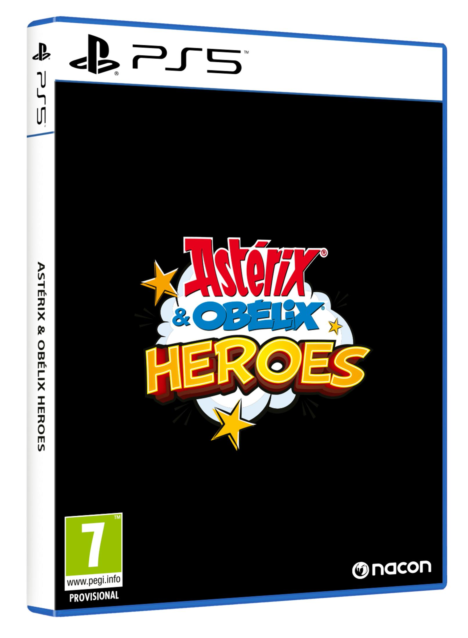 Custodia gioco PS5 per Asterix & Obelix Heroes, con loghi e classificazione PEGI 7.