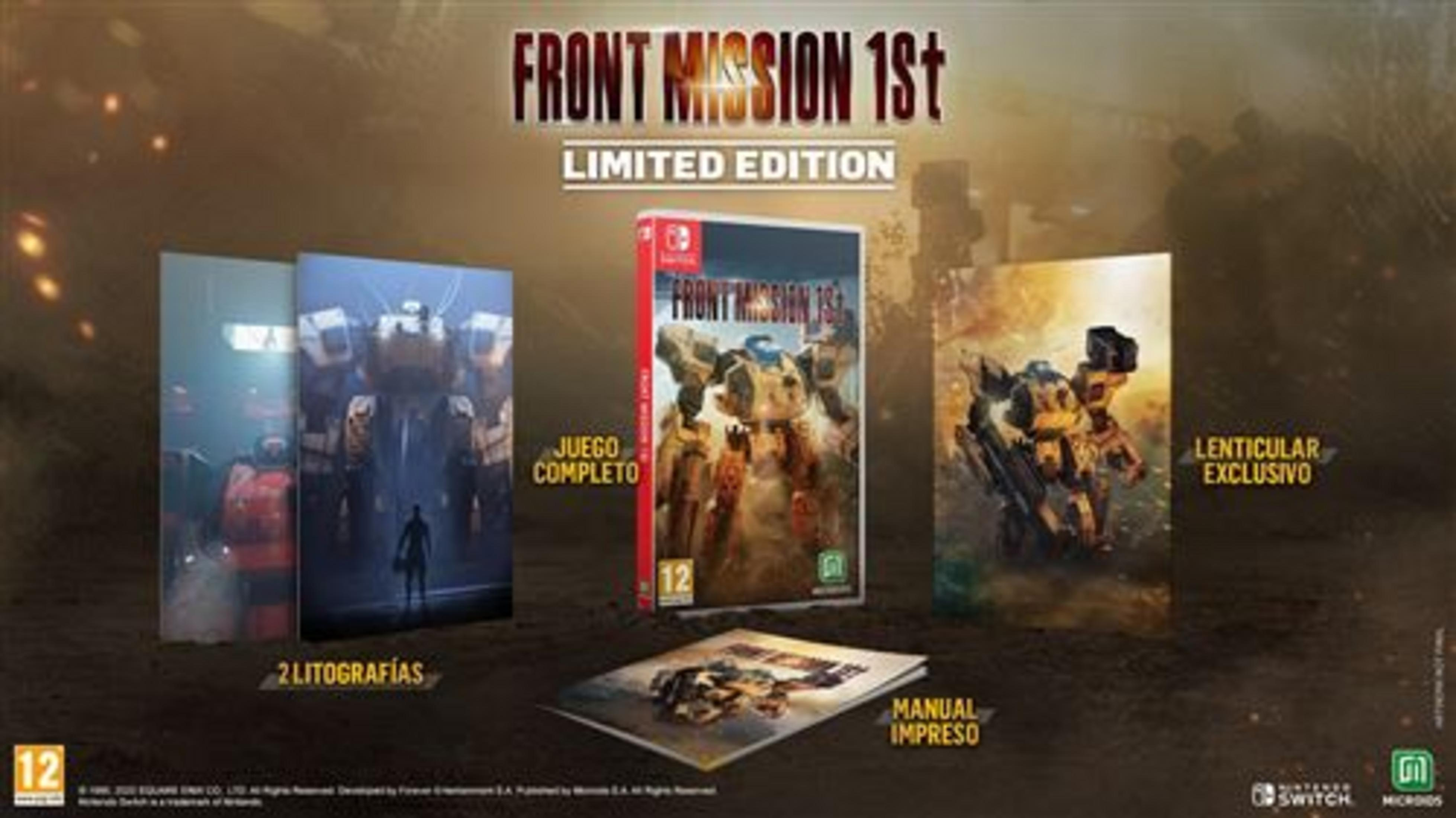 Edizione Limitata di Front Mission 1st con gioco, stampe e manuale.