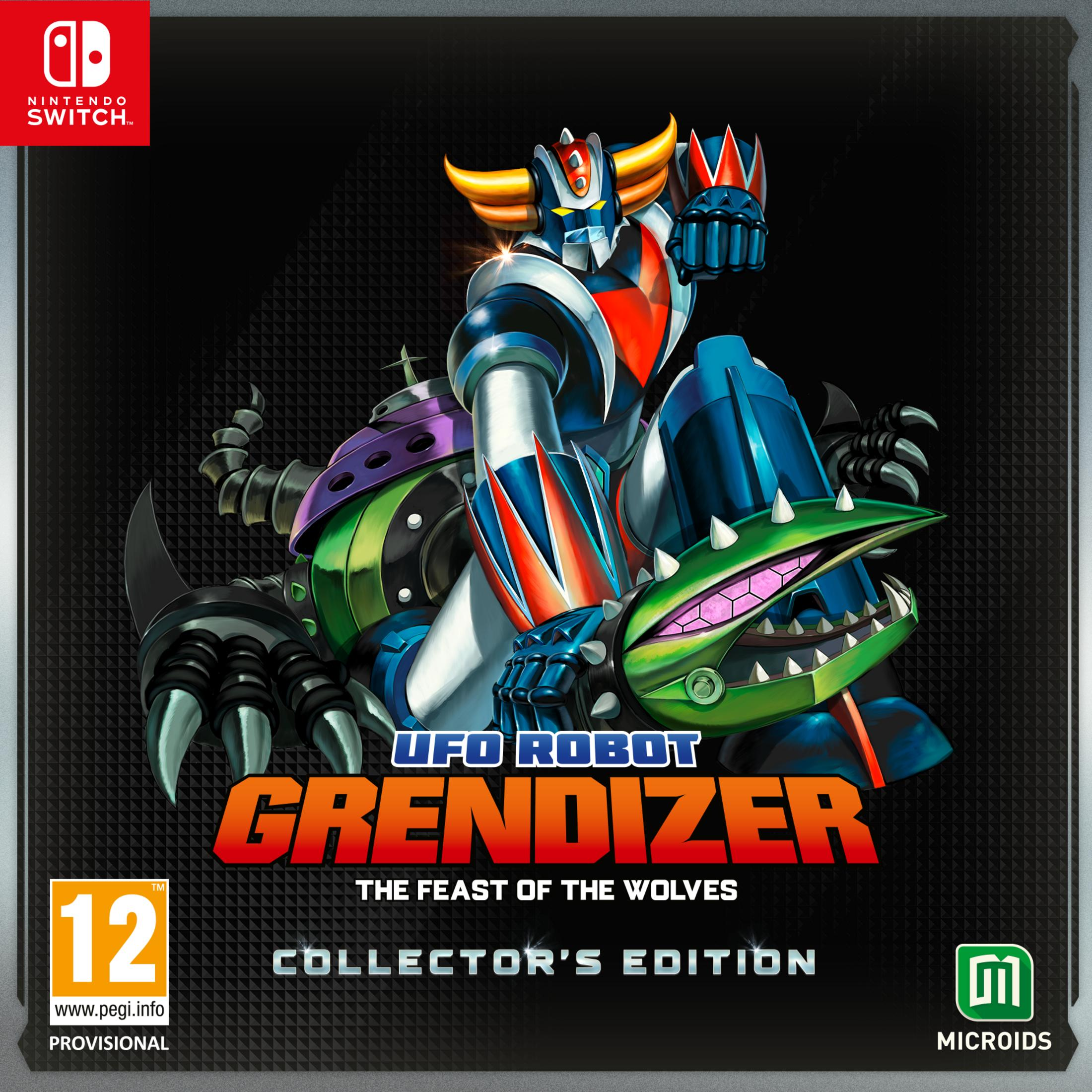 L'UFO Robot Grendizer sulla copertina del gioco Nintendo Switch, Edizione da Collezione.