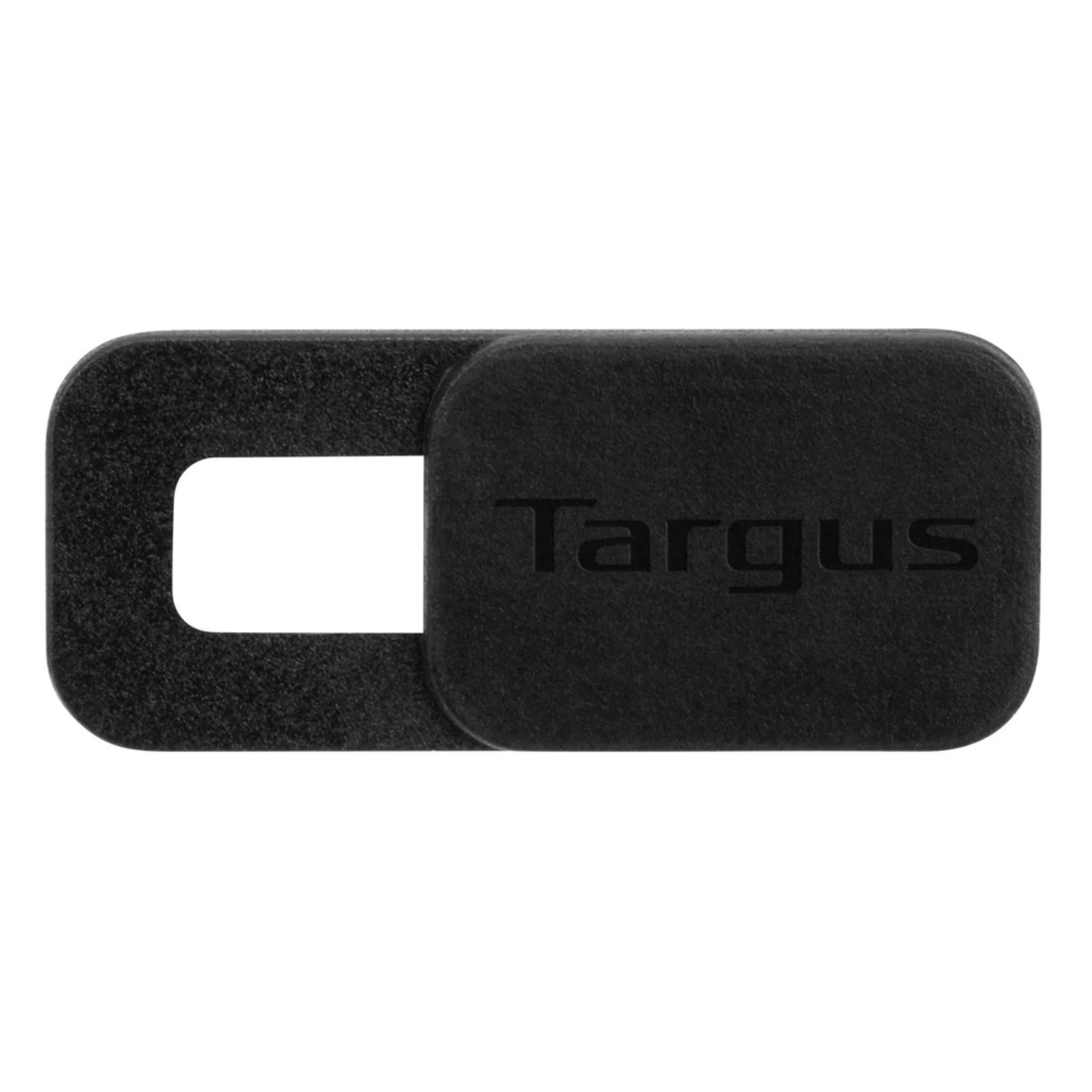 Cubierta de webcam negra Targus con obturador deslizante.