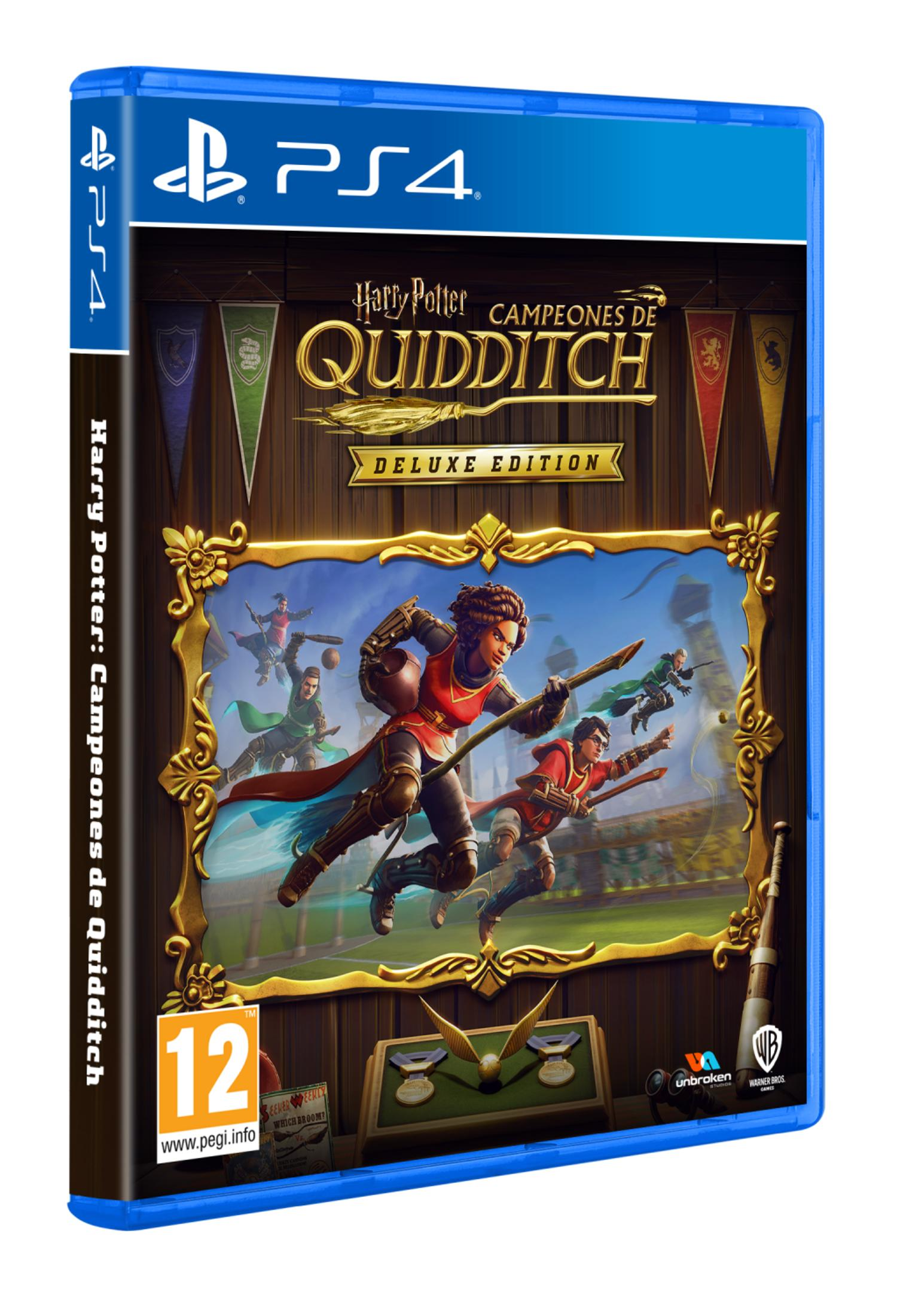 Funda de juego Harry Potter Quidditch Deluxe Edition PS4 con jugadores volando en escobas.