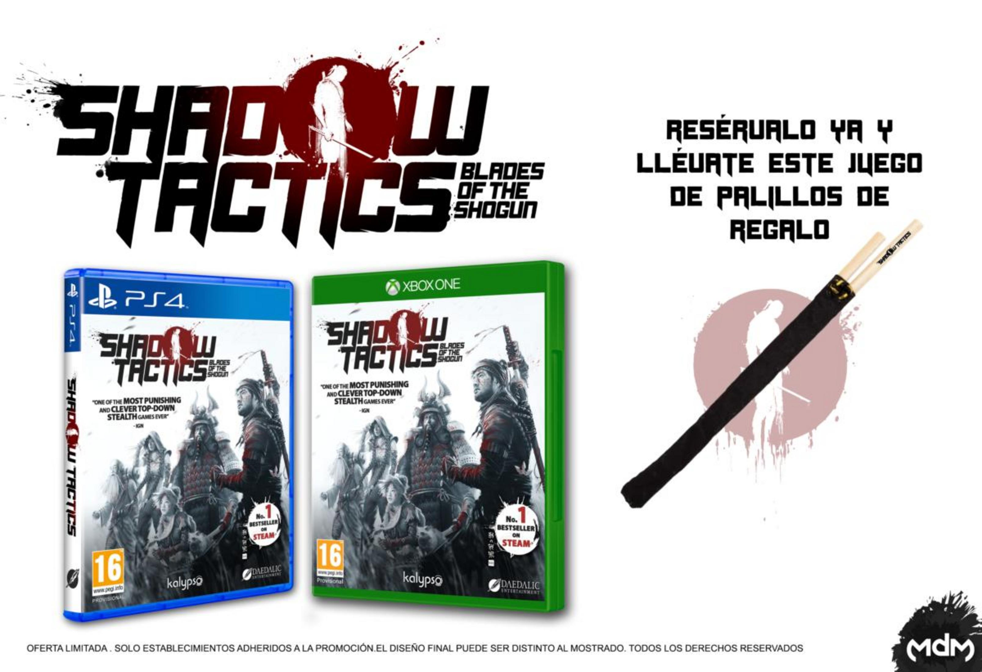 Giochi PS4 e Xbox One "Shadow Tactics" con regalo. Tema samurai.
