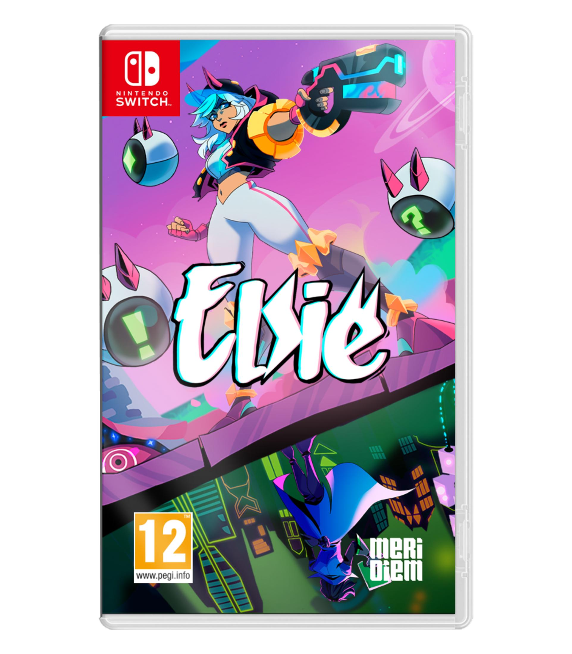 Copertina gioco Nintendo Switch Elsie, con personaggio stile anime e pistola.