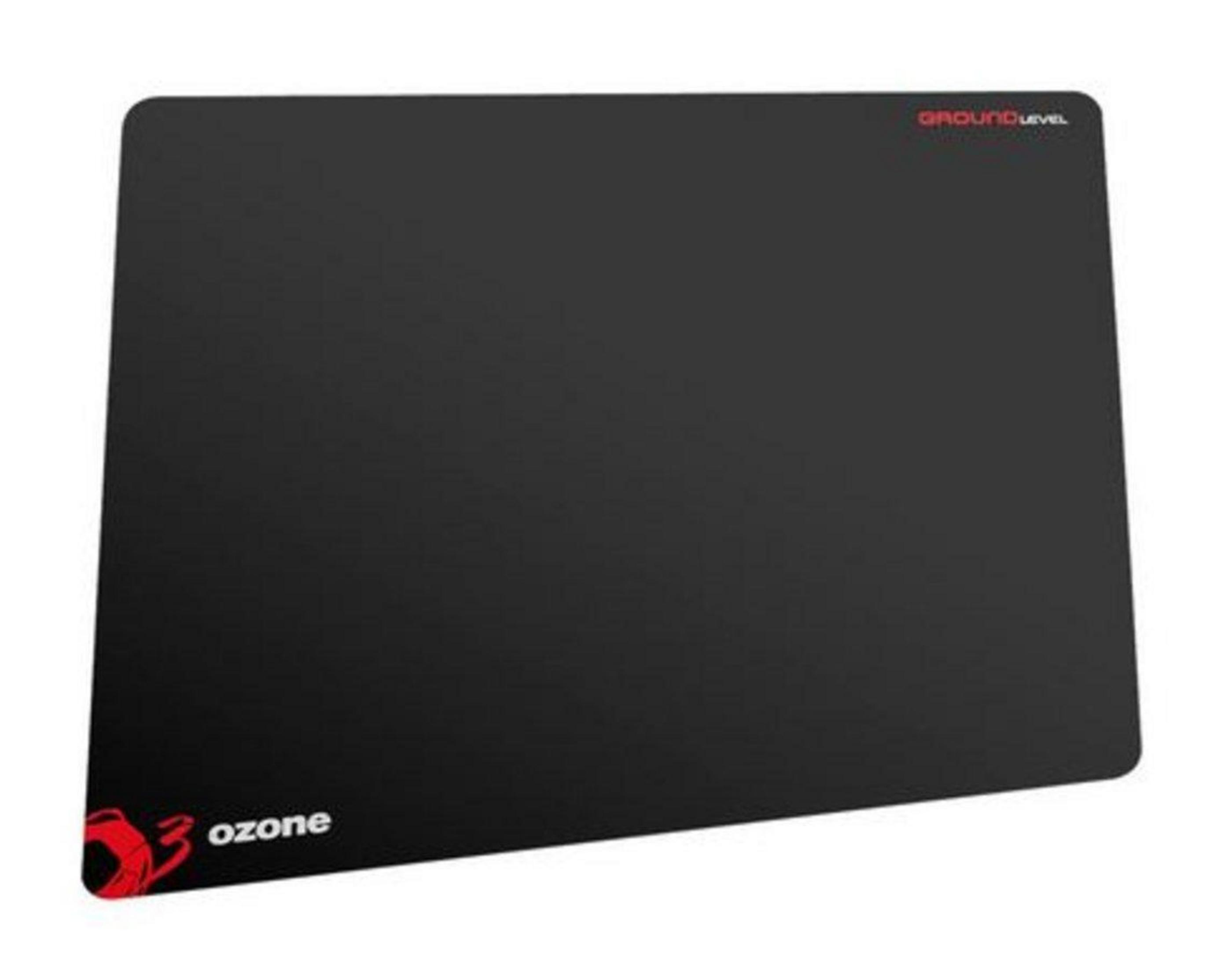 Schwarze Mousepad mit rotem Ozone-Logo und Schriftzug.