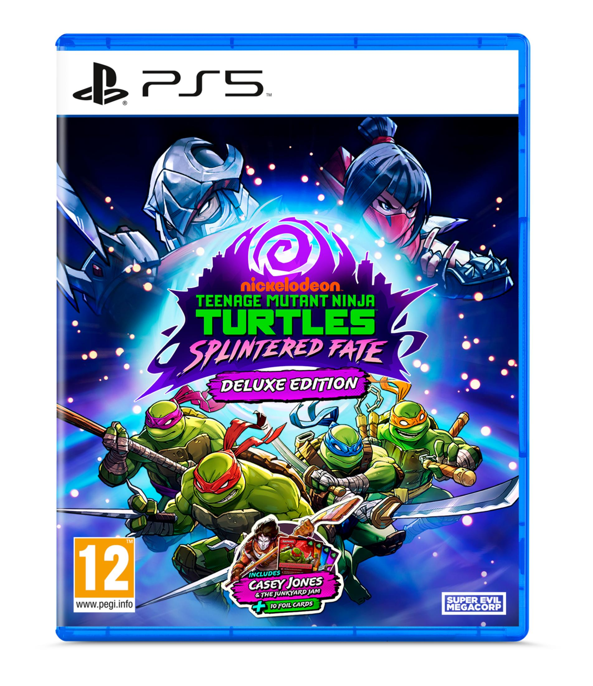 Portada del juego PS5: Teenage Mutant Ninja Turtles Splintered Fate Deluxe Edition.